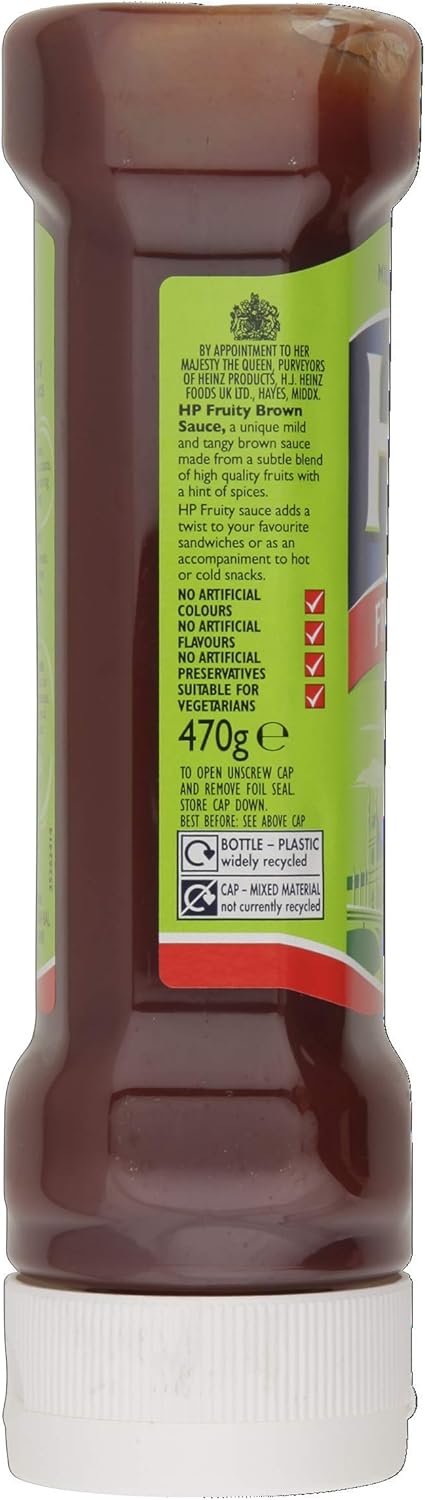 HP Sauce Mild and Tangy Fruity Brown Sauce, 470g