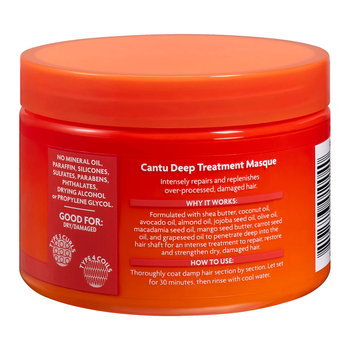 Cantu Shea Butter Natural Deep Treatment Masque - Strengthens Dry, Damaged Hair | 340g | 1 Count