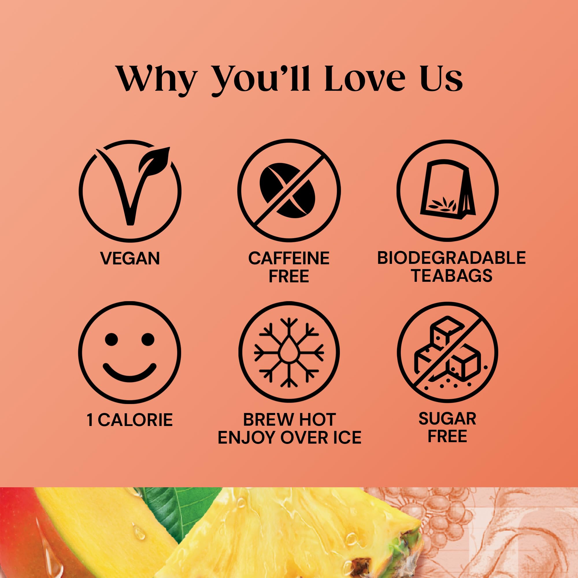 Twinings Superblends Focus Herbal Tea - Mango & Pineapple Infusion with Ginseng & Vitamin B6, 80 Biodegradable Tea Bags