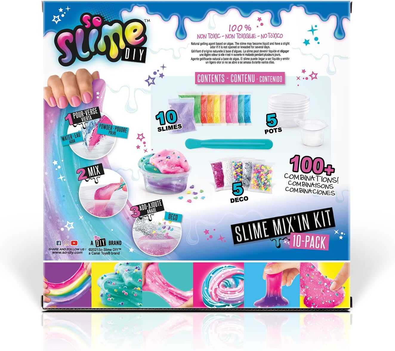 So Slime DIY Mix'in Kit 10 Pack - Create 10 Slimes with 100+ Combinations 5