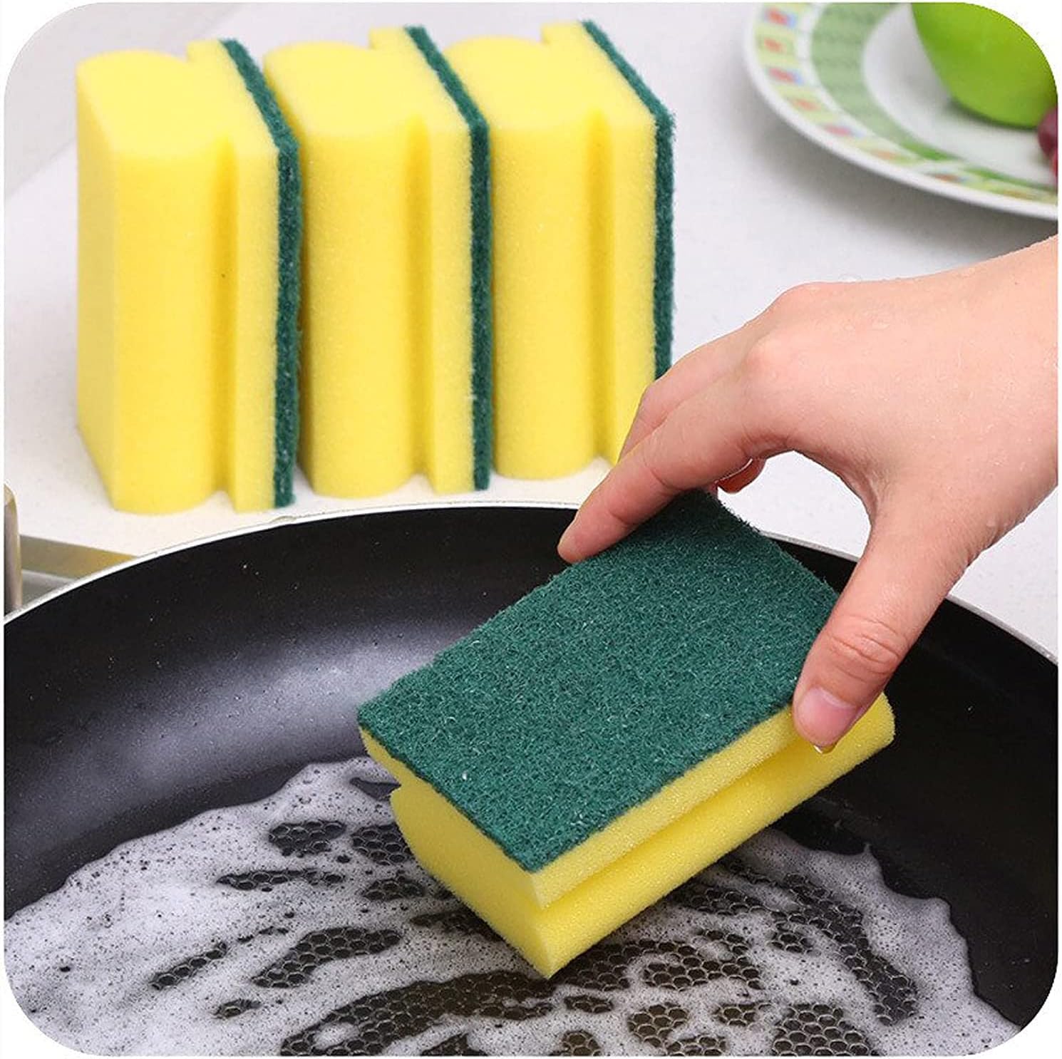 STERLING PRODUCTS Heavy Duty Scrub Sponge - Dual Sided Dish Washing & Cleaning Sponge (16 Pack)