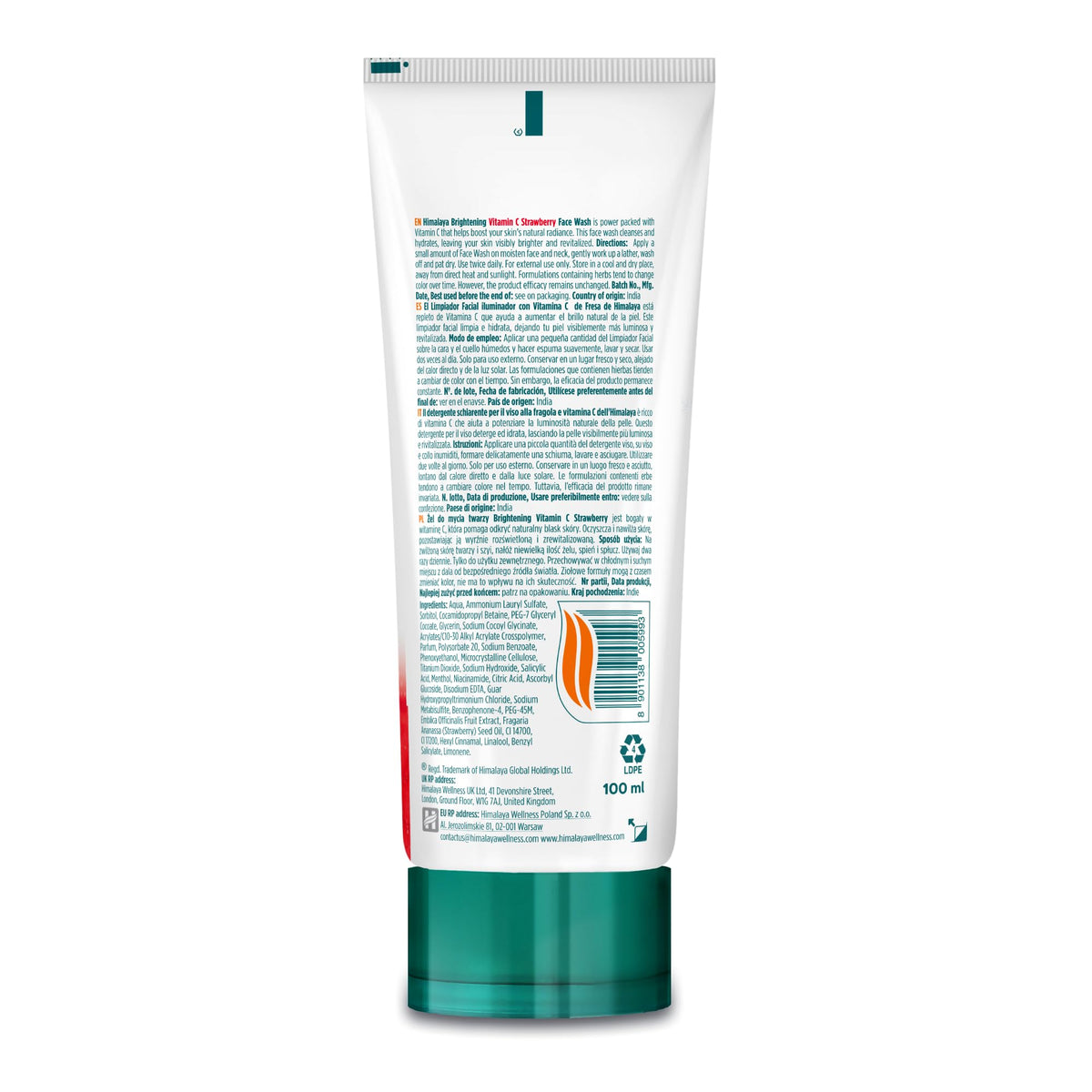 Himalaya Brightening Vitamin C Strawberry Face Wash - 100 ml
