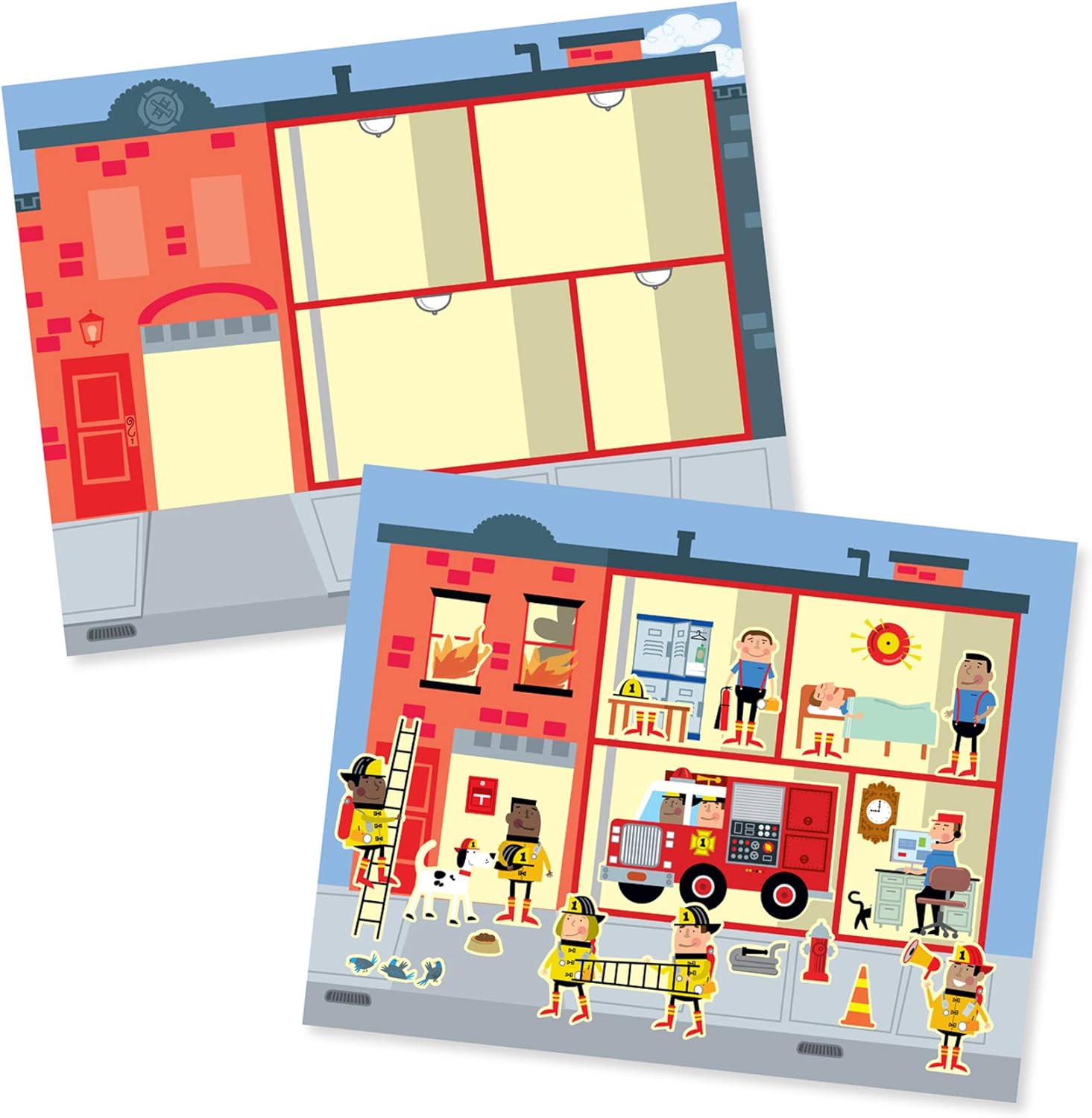 Melissa & Doug Reusable Sticker Pad - My Town | 200 Stickers & 5 Scenes | Ages 3+ 4