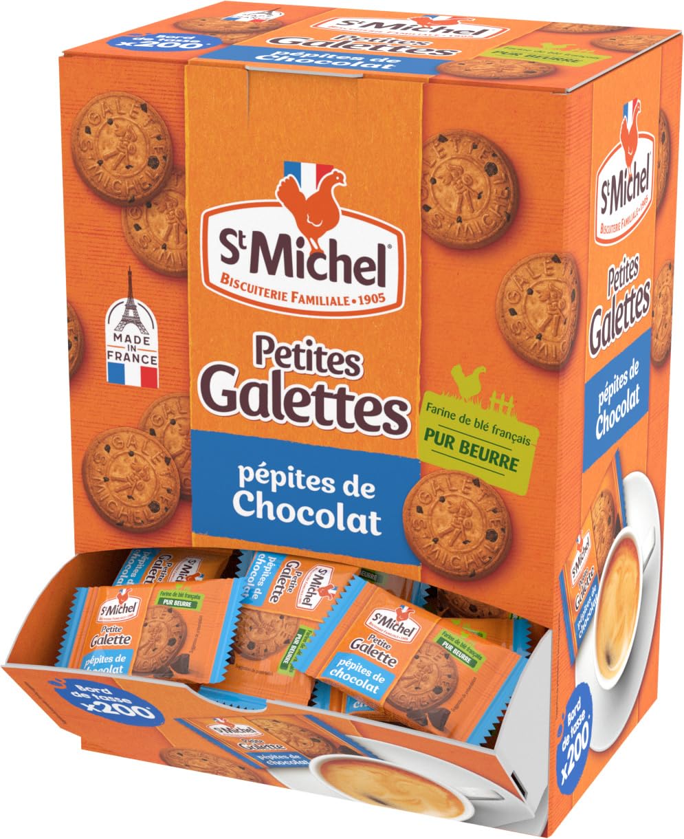 St Michel - Small Pure-Butter & Chocolate Chips French Galettes - Coffee Size 5