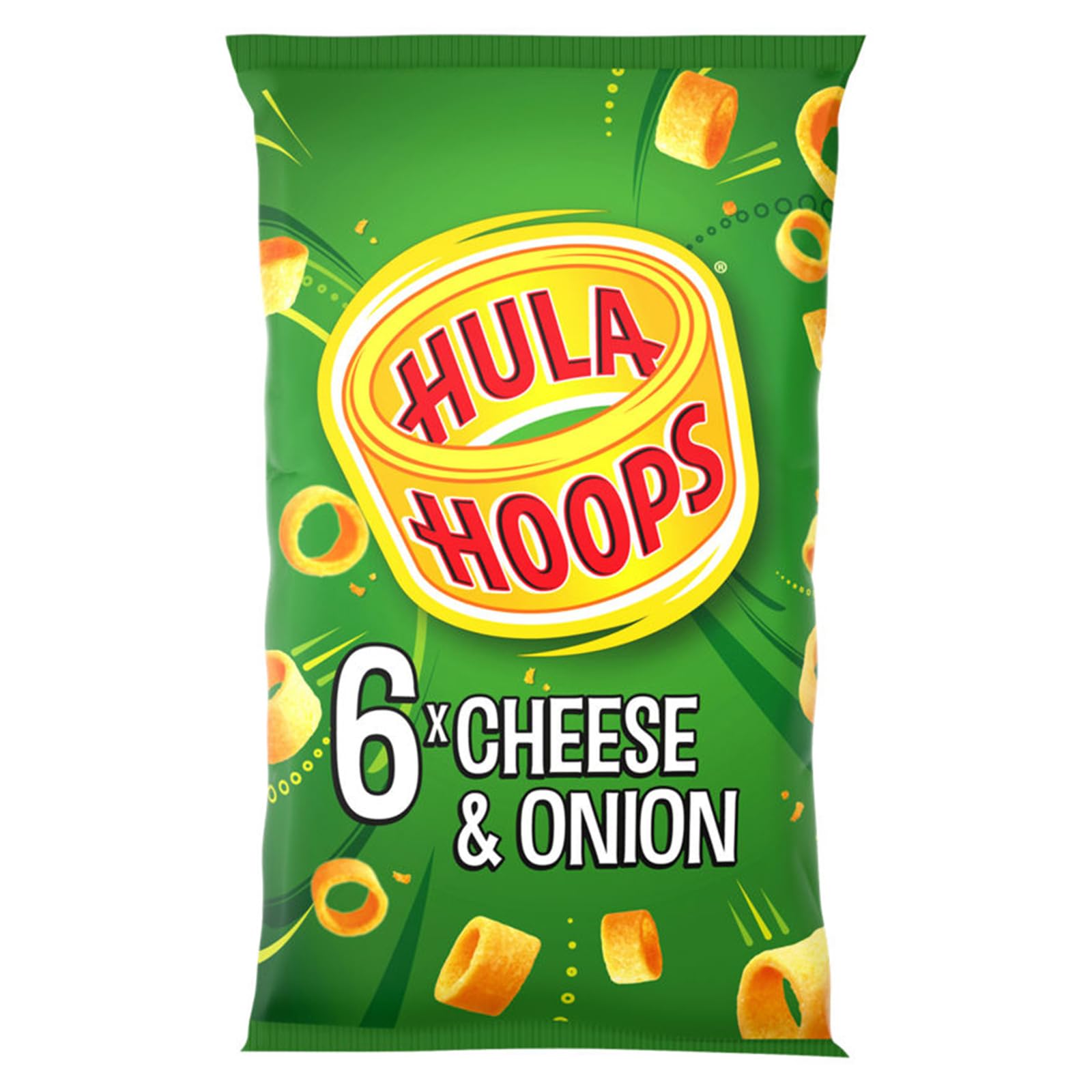 Hula Hoops Cheese & Onion Multipack 6 x 24g - Deliciously Crunchy Potato Rings