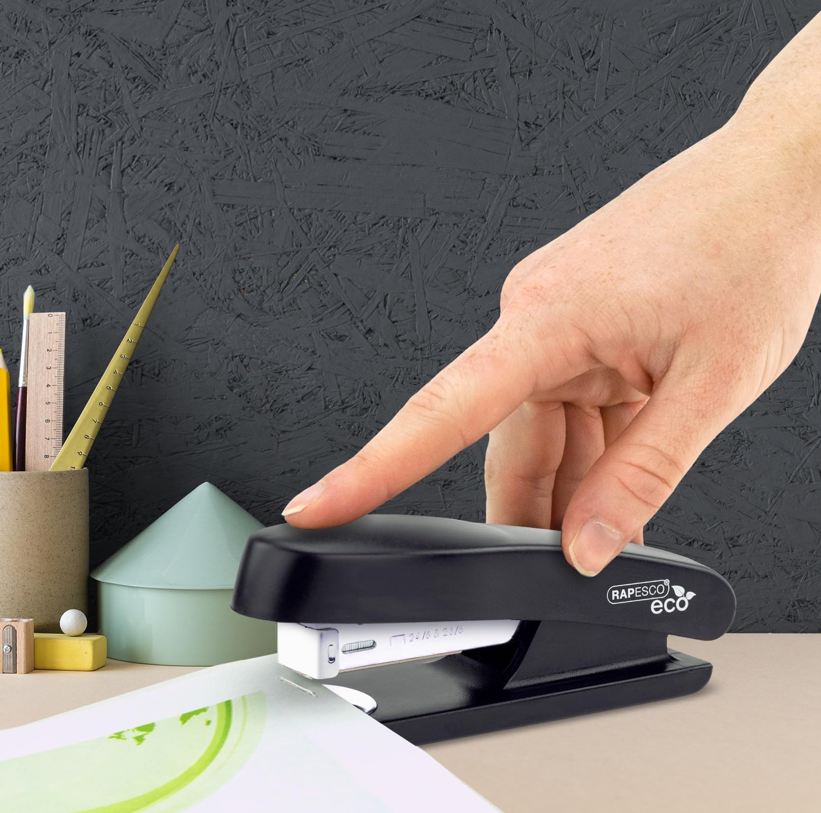 RAPESCO 1756 Business Pack: 4 ECO Half Strip Staplers and 4 Boxes of 1000 26/6 mm Staples 2