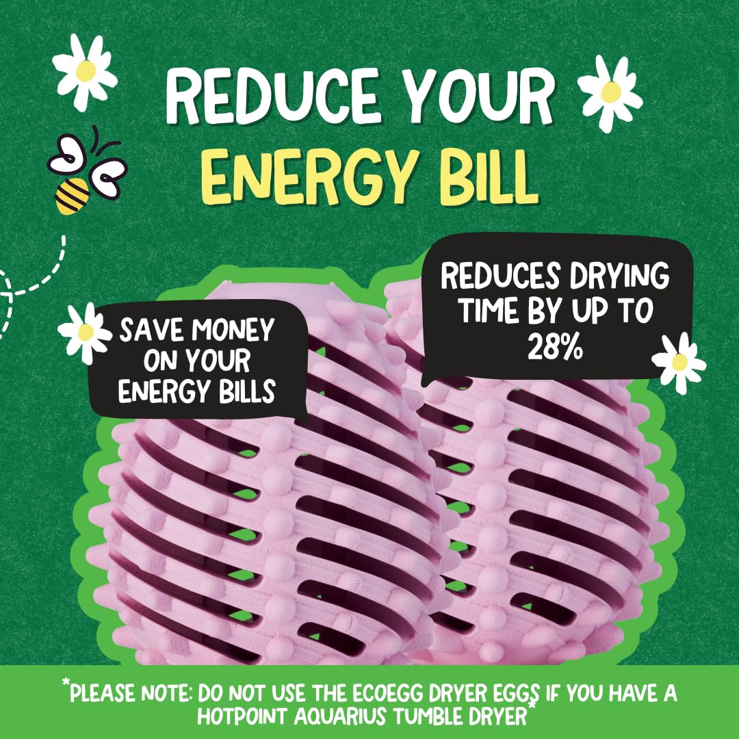 Ecoegg - Dryer Eggs Tumble Dryer Balls | Spring Blossom Scent | Reduces Drying Time | Hypoallergenic 3