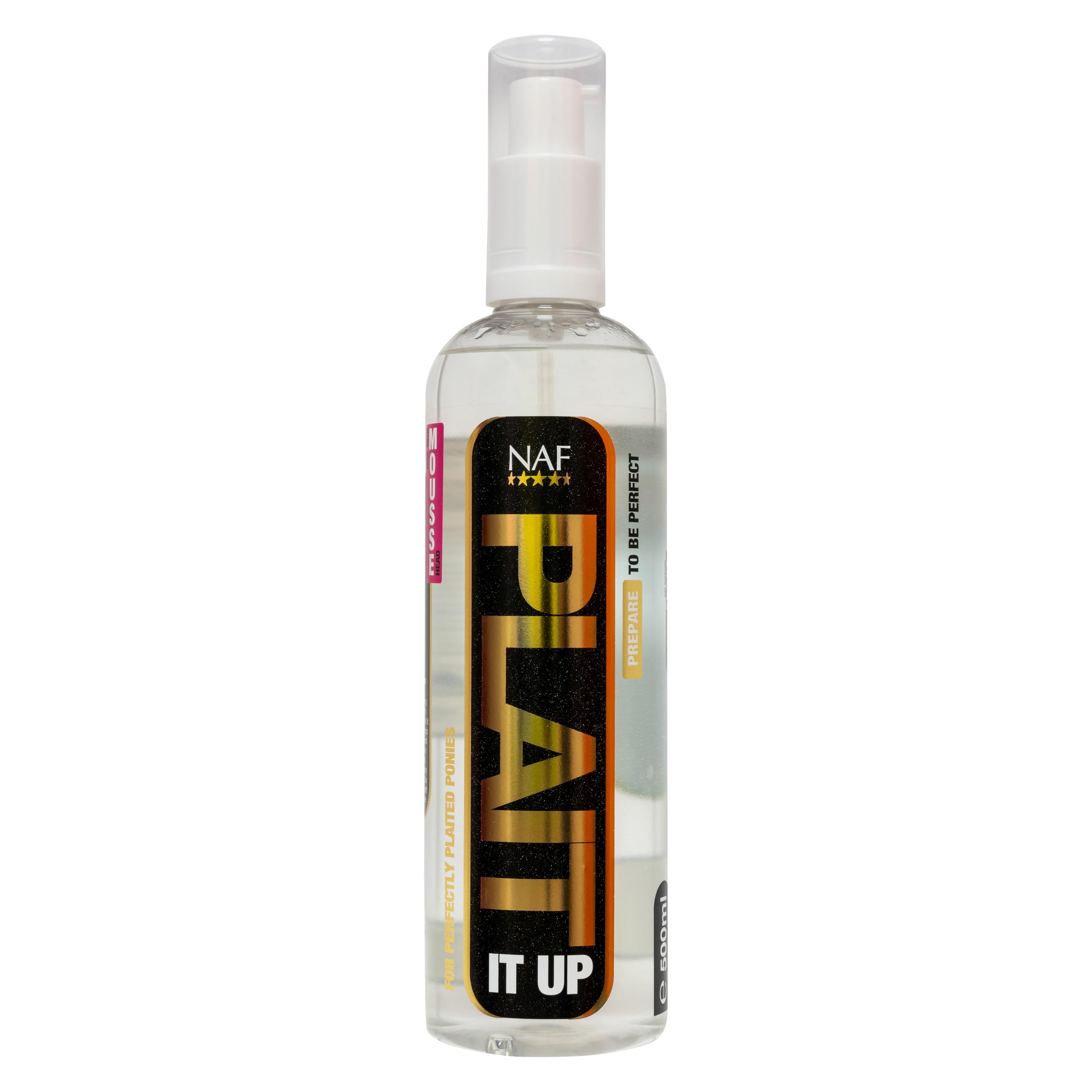 NAF Plait It Up Mane and Tail Plaiting Spray - 500ml | Non-Greasy Grip | Quick-Drying Hold