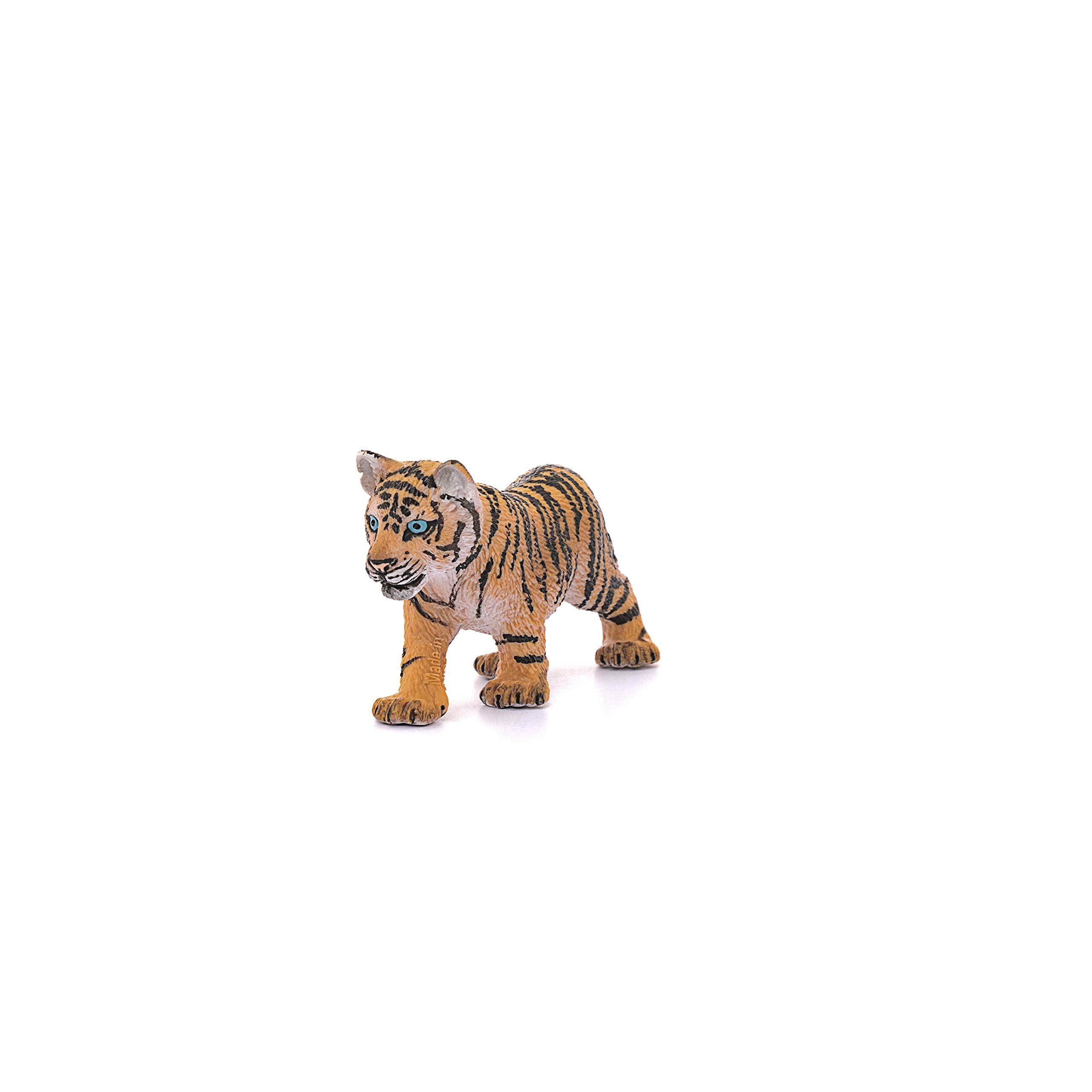 SCHLEICH Tiger Cub Figurine - Hand-Painted Wildlife Animal Toy for Kids 3