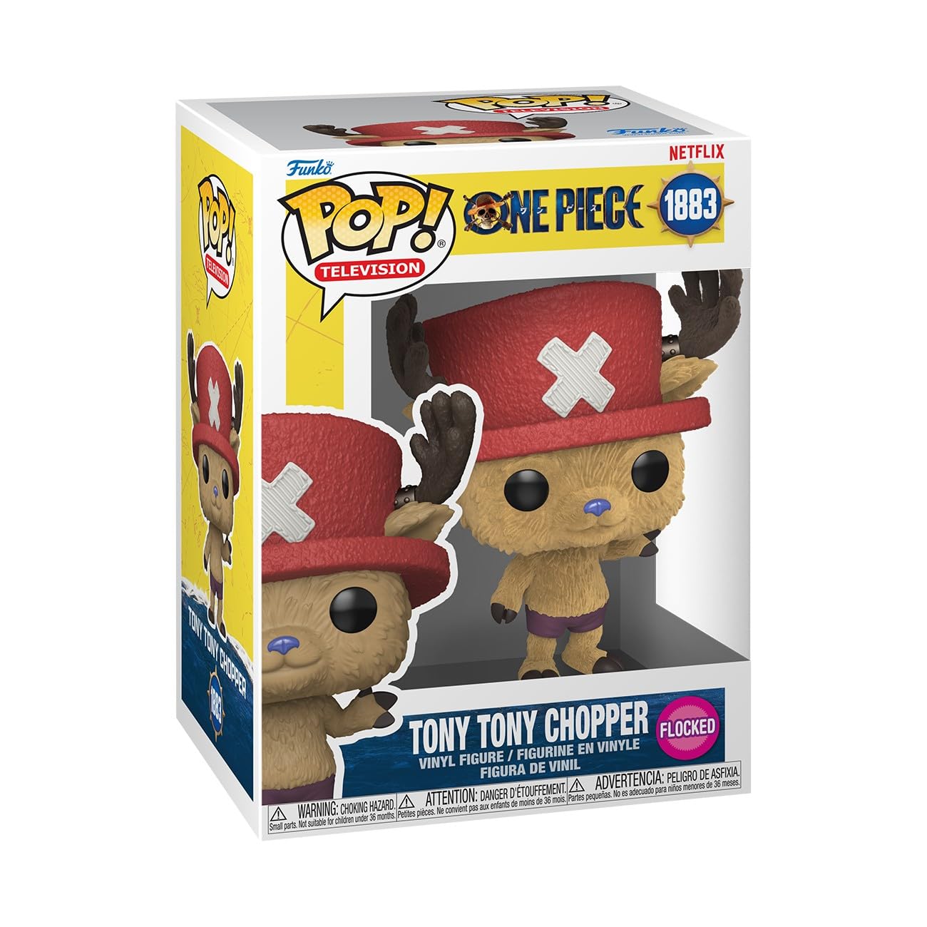 Funko POP! Television: Netflix One Piece Chopper Flocked Collectible Figure | 3.75 in Vinyl 1