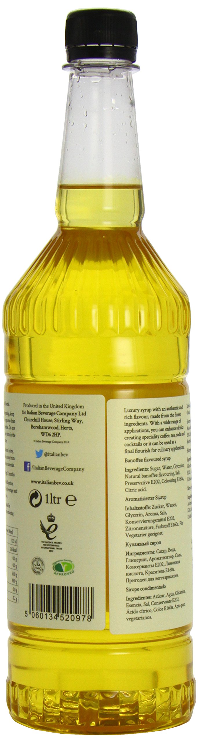 Simply - Banoffee Flavoured Syrup, Vegan & Nut Free for Coffee, Cocktails & Baking