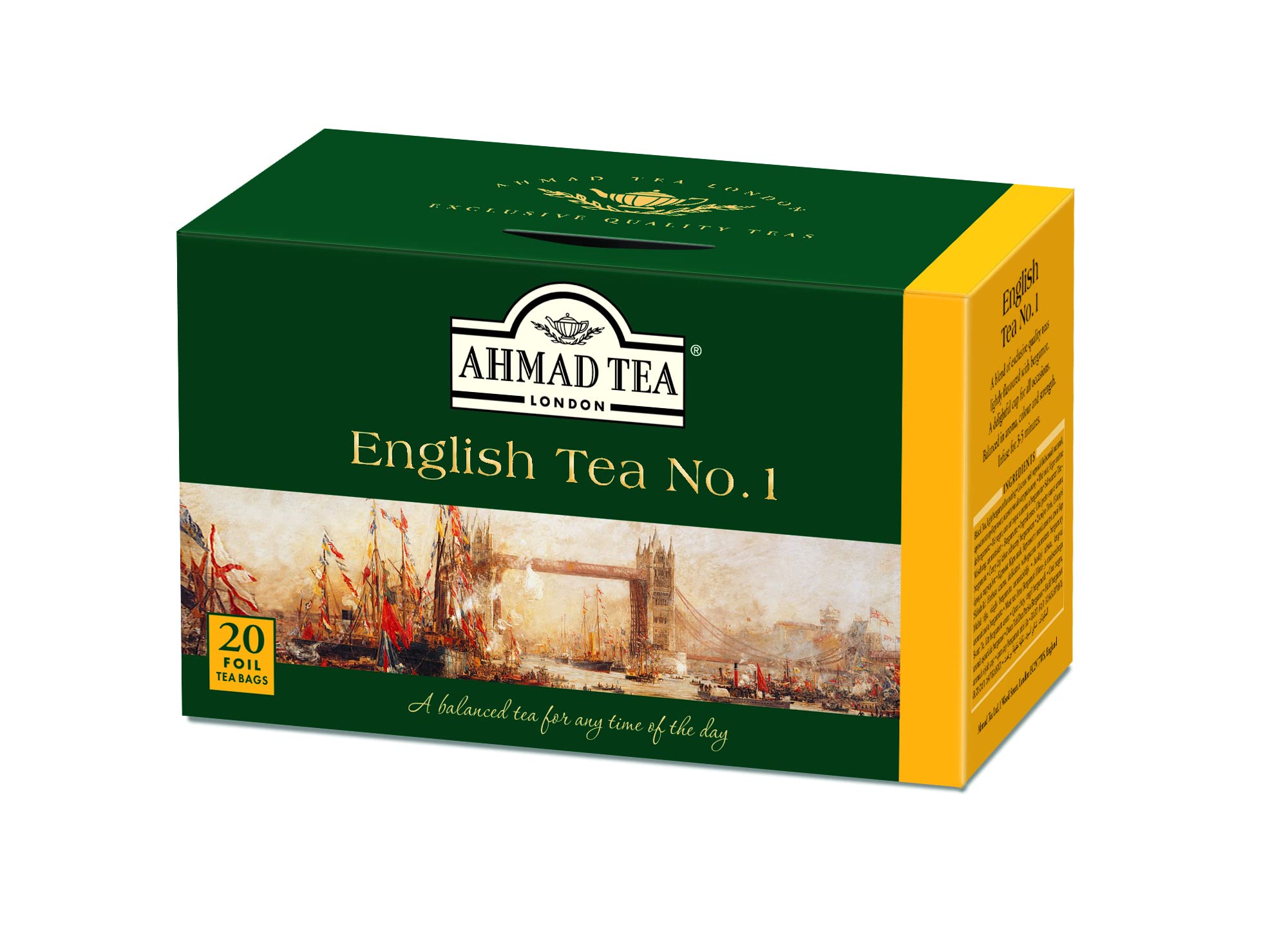 Ahmad Tea English Tea No.1 Black Tea - 20 Individually Foil-Wrapped Teabags