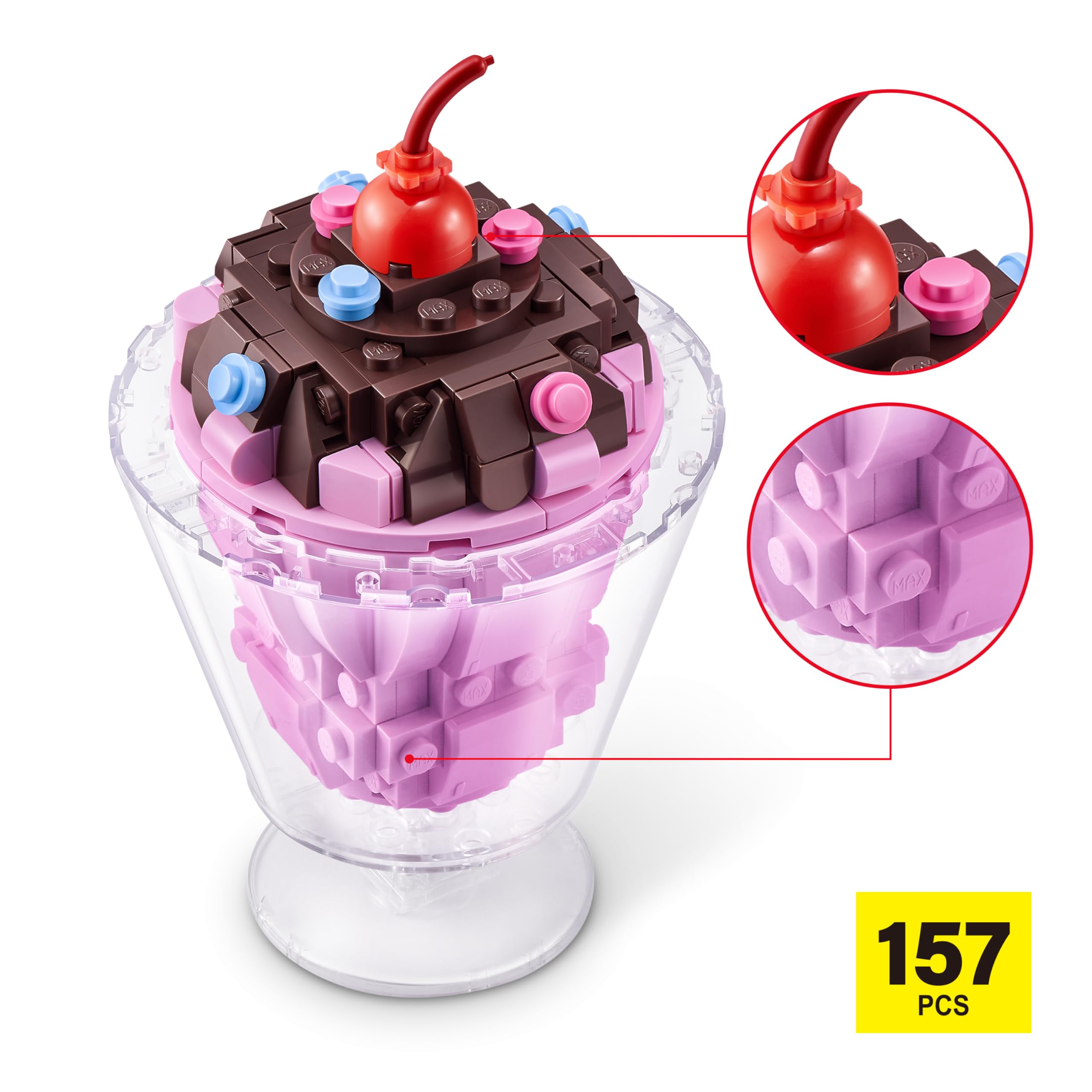 Max Build More MAX-SNACK-SERIES 1-CAPSULE - Ice Cream Building Set | Compatible | Ages 3+ 5