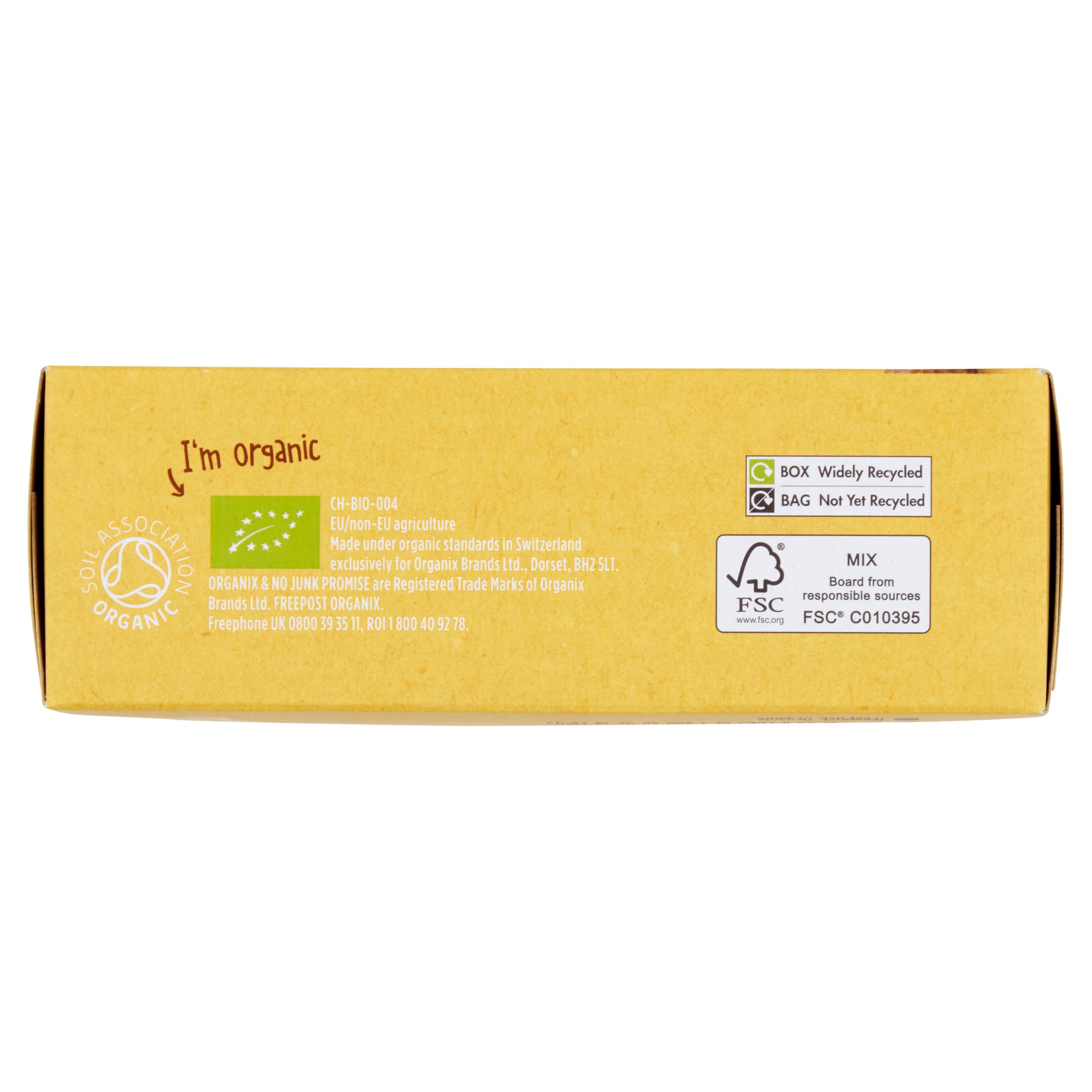 Organix Organic Oat & Banana Flapjacks for Toddlers, Sugar-Free, 4 x 20g Mini Snack Bites