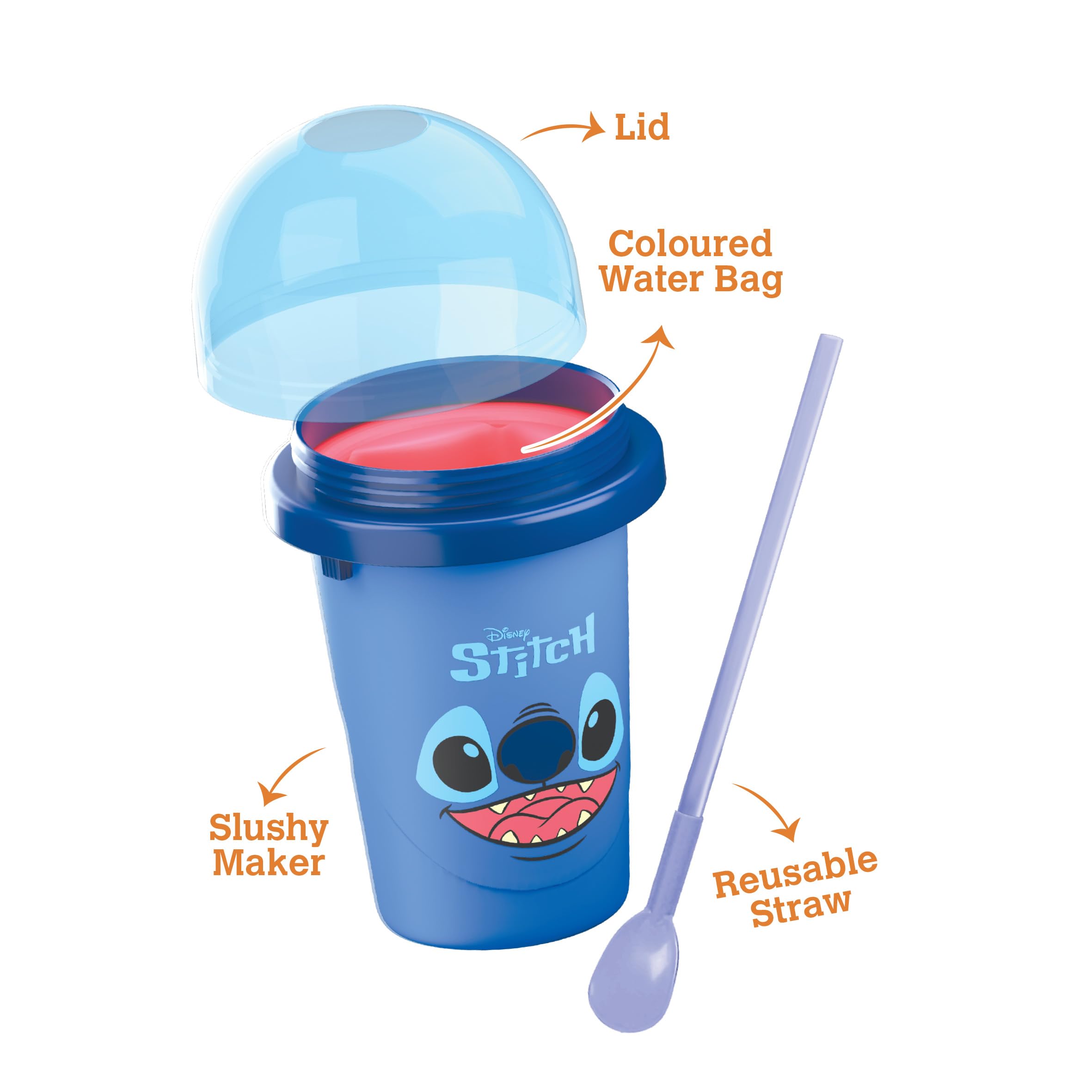 Chill Factor Disney Stitch Reusable Squeeze Cup Maker | Rapid Freeze Technology | Ages 3+ 2