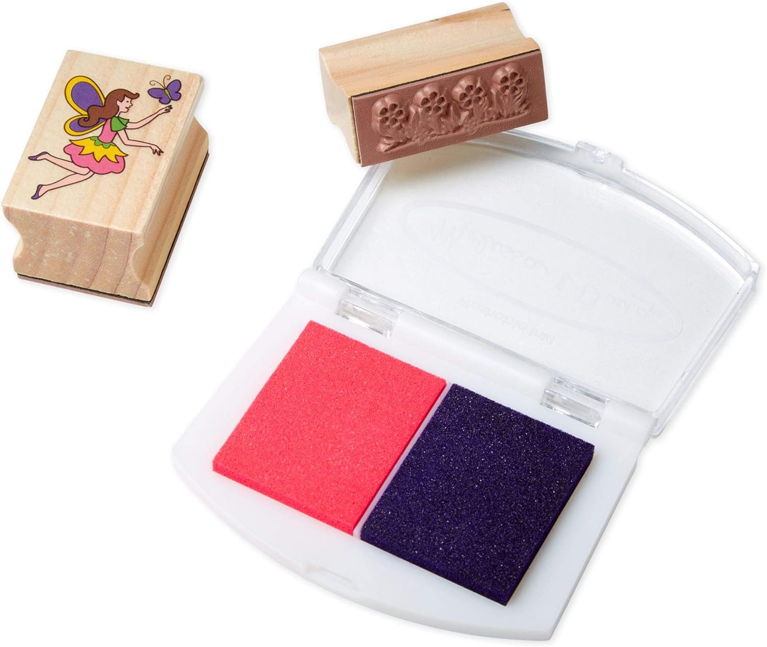 Melissa & Doug Stamp-a-Scene Fairy Garden - Wooden Stamp Set for Kids 4+ 4