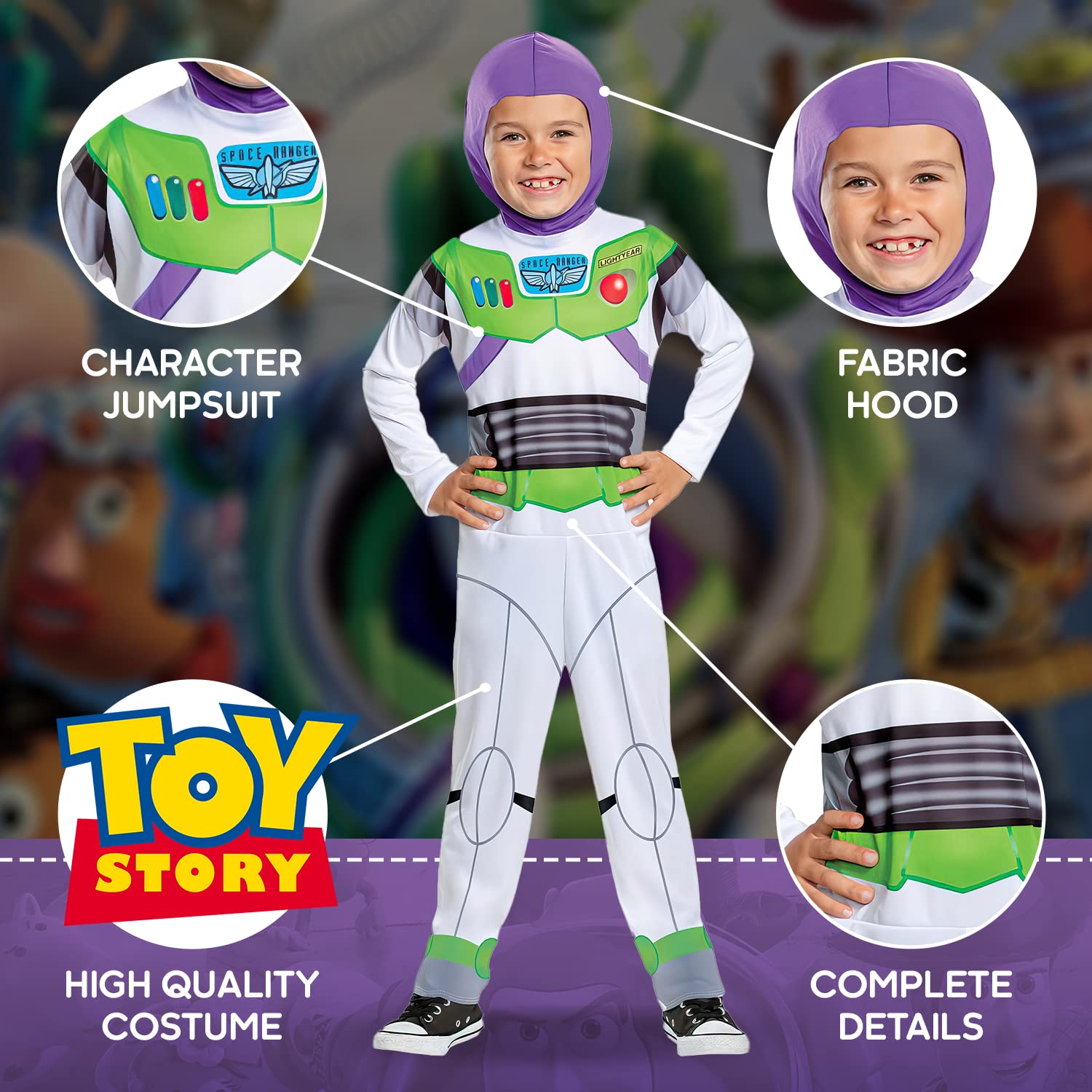 Disguise Buzz Lightyear Costume - Kids Unisex Toy Story Dress Up