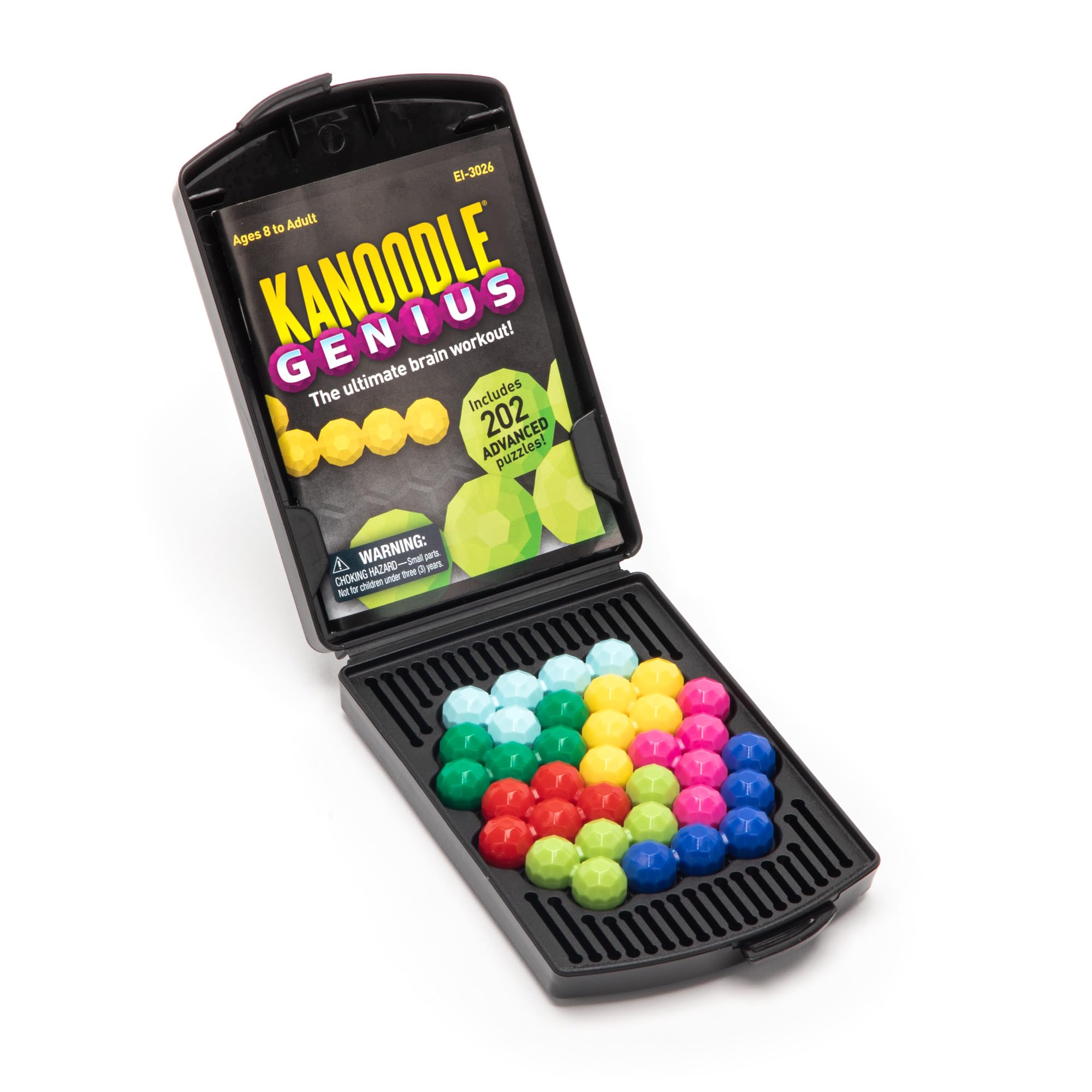 Educational Insights Kanoodle Genius 202 3D Puzzle Game for Ages 8-12 | Solo Play | Portable 8