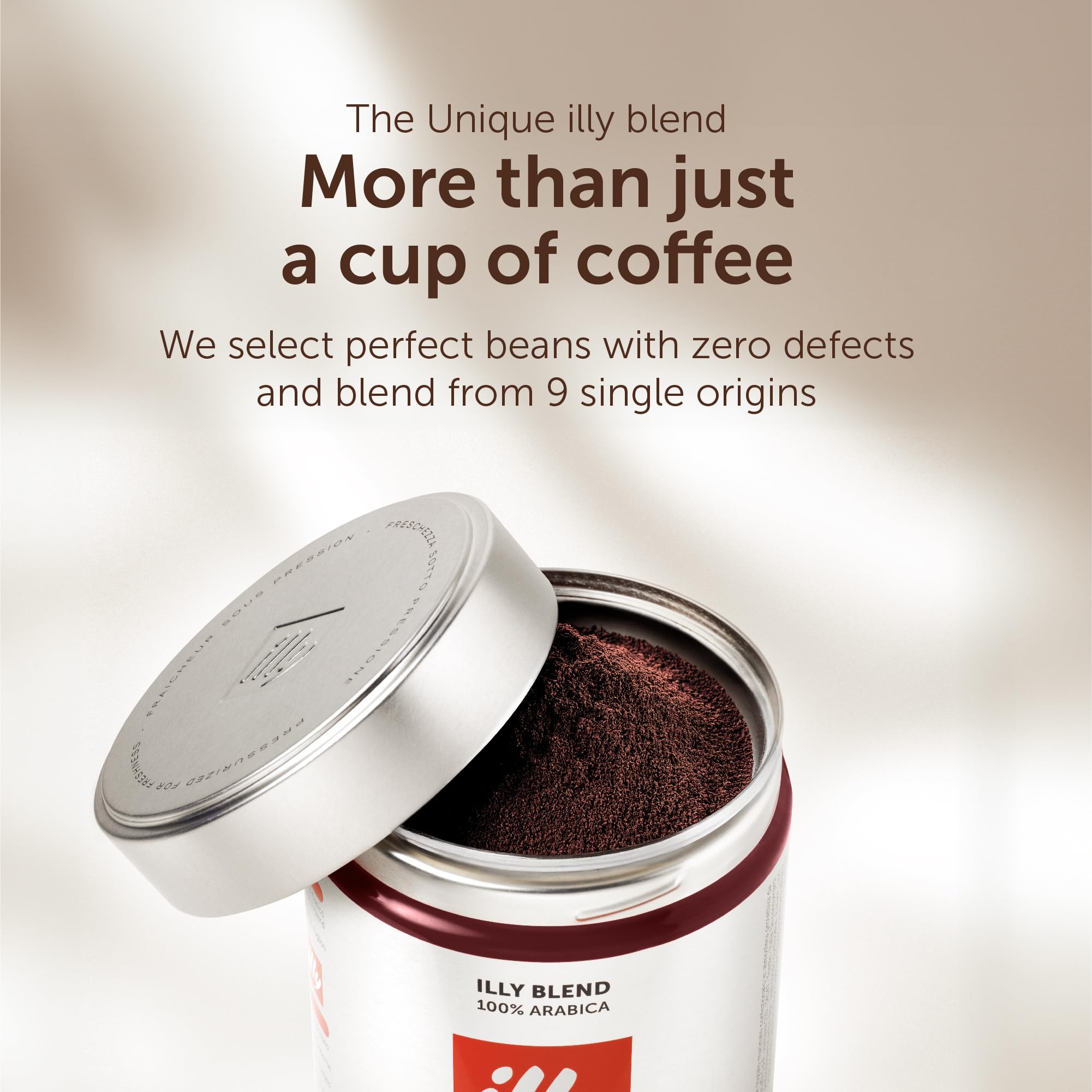 illy Intenso Ground Coffee - Dark Roast 100% Arabica - 250g