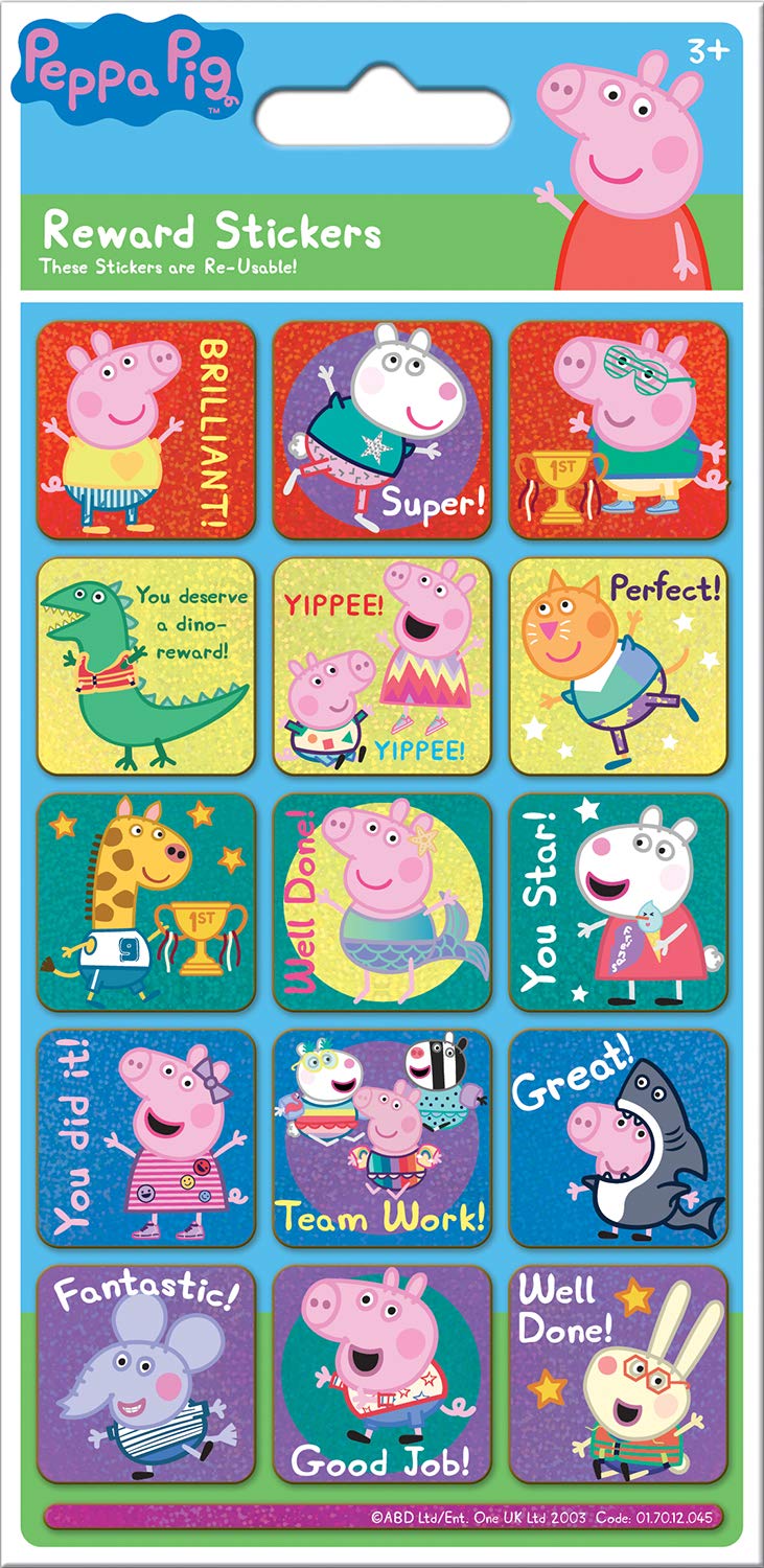 Paper Projects Peppa Pig Rainbow Sparkly Reusable Reward Stickers