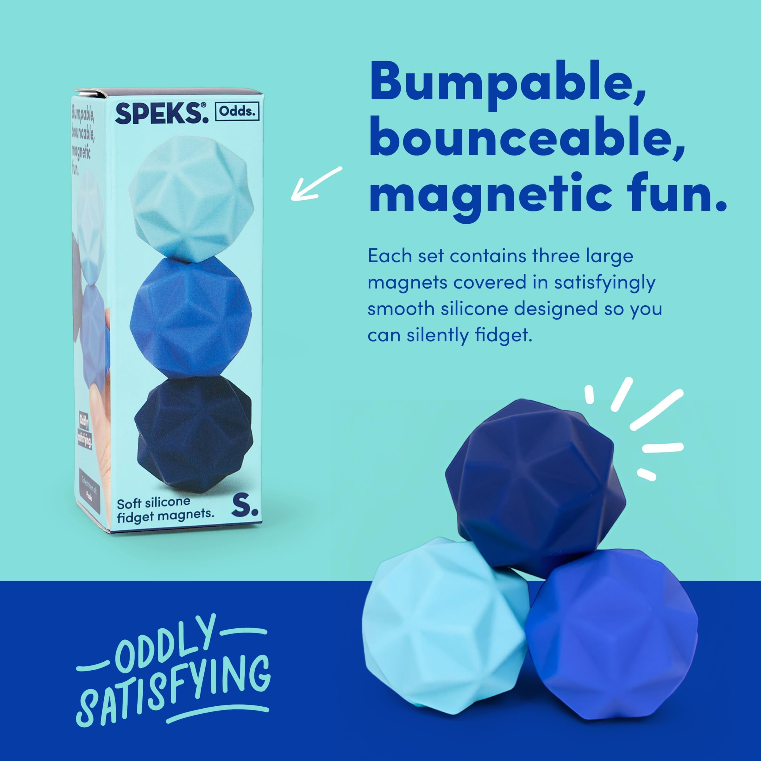 Speks Odds Soft Silicone Fidget Magnets - Silent Stress Relief Toy for Adults & Teens 11