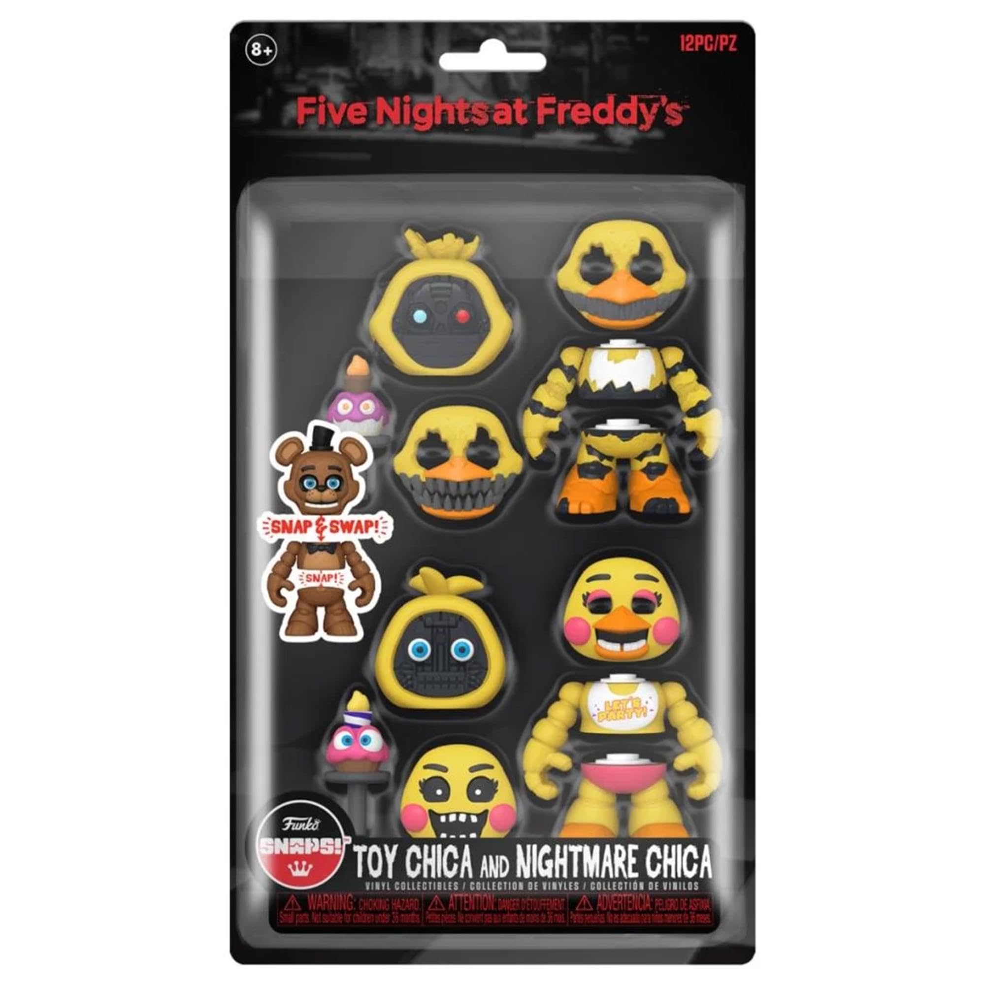 Funko Snapsies Five Nights at Freddy's - Nightmare Chica & Toy Chica Vinyl Figure Set 5