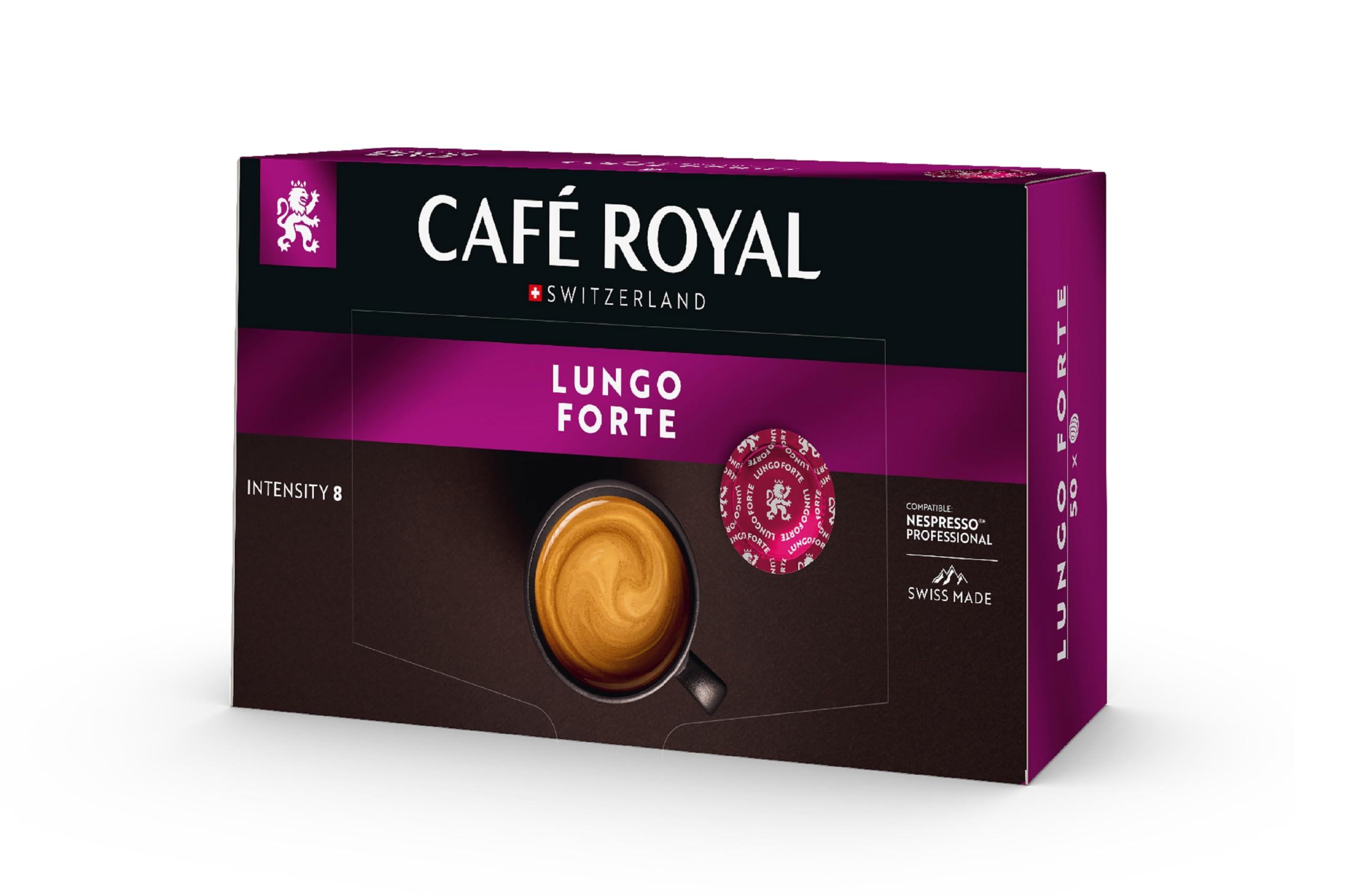 Café Royal Professional Pads, Lungo Forte, 50 Pads, 100 % Arabica, kompatibel mit Nespresso Professional Maschinen