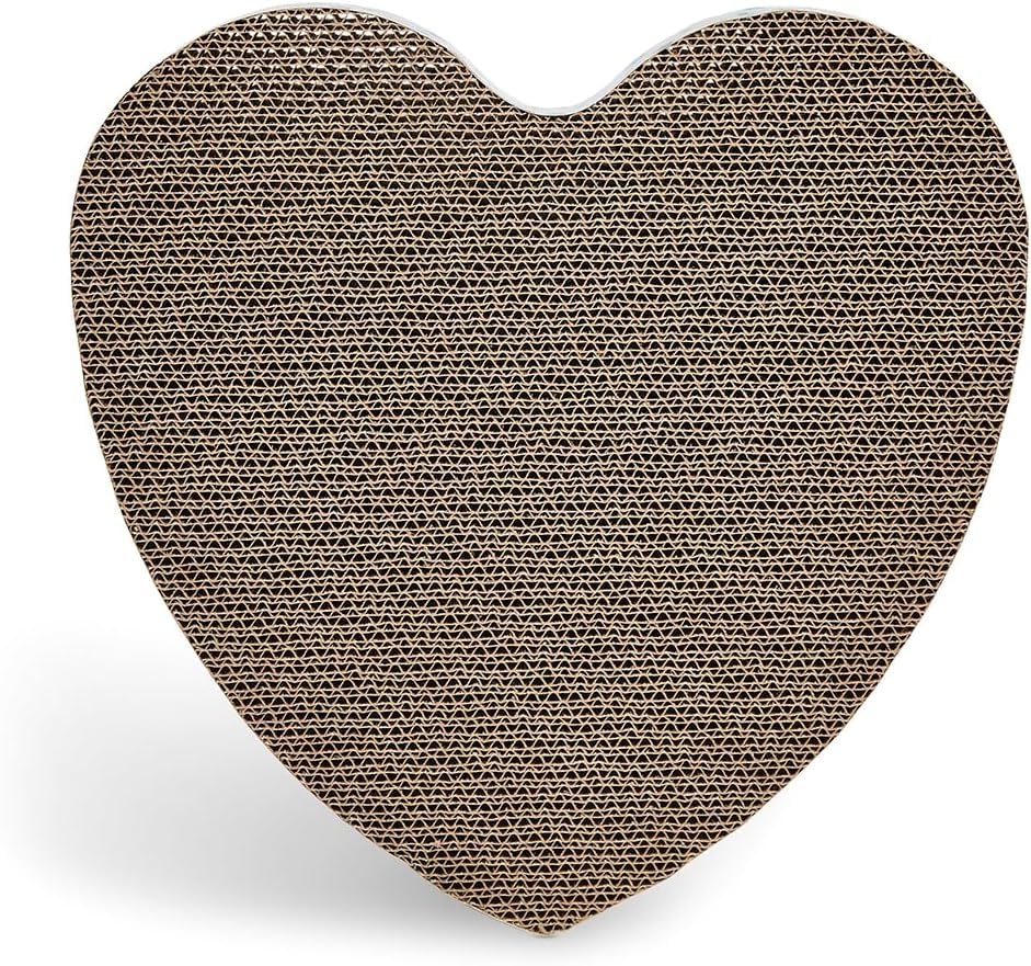 Petface Cardboard Heart Cat Scratcher - Durable & Catnip Infused | 330x330mm 5