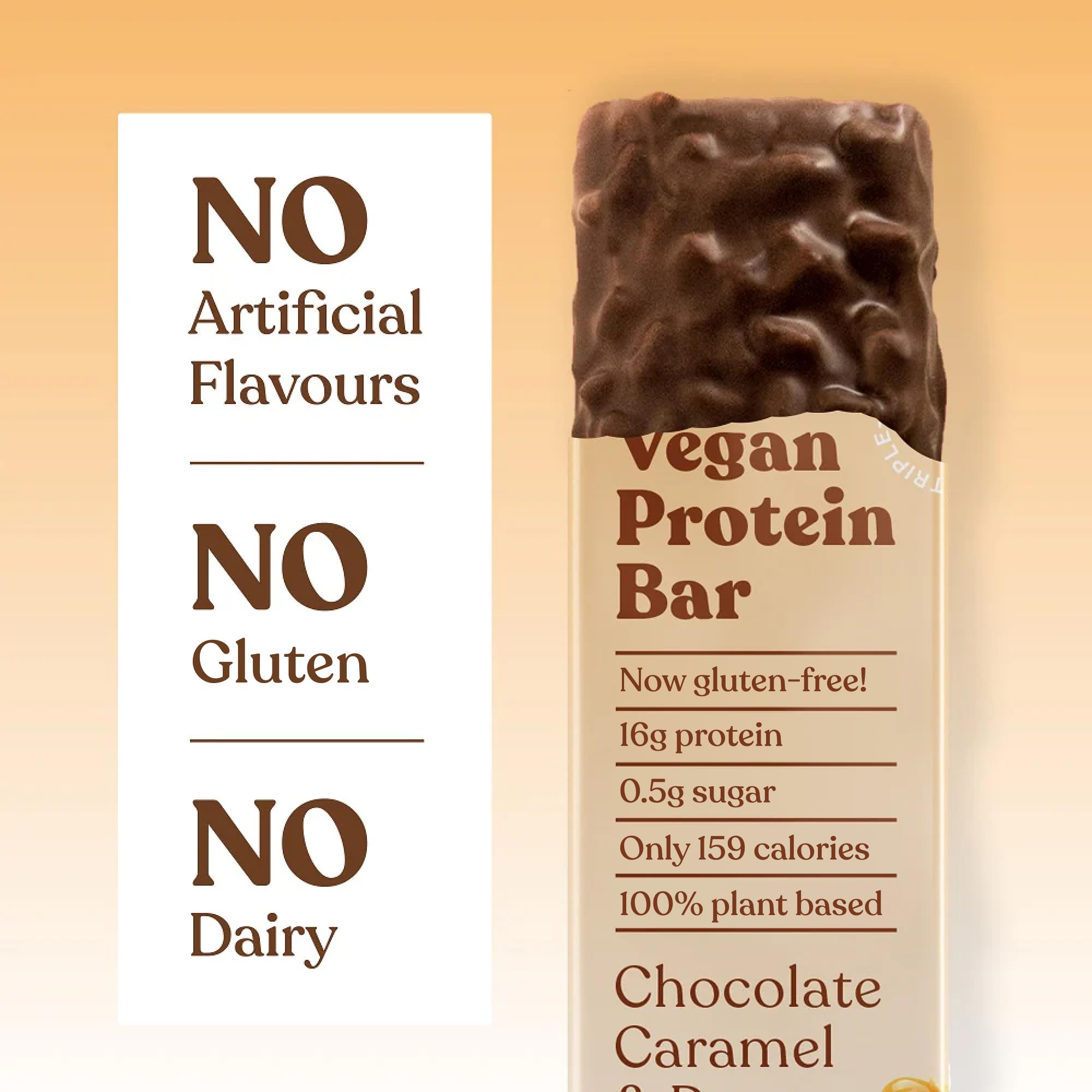 Free Soul Vegan Protein Bars 12 x 50g | Plant-Based Chocolate Protein Snack | High Protein, Low Sugar
