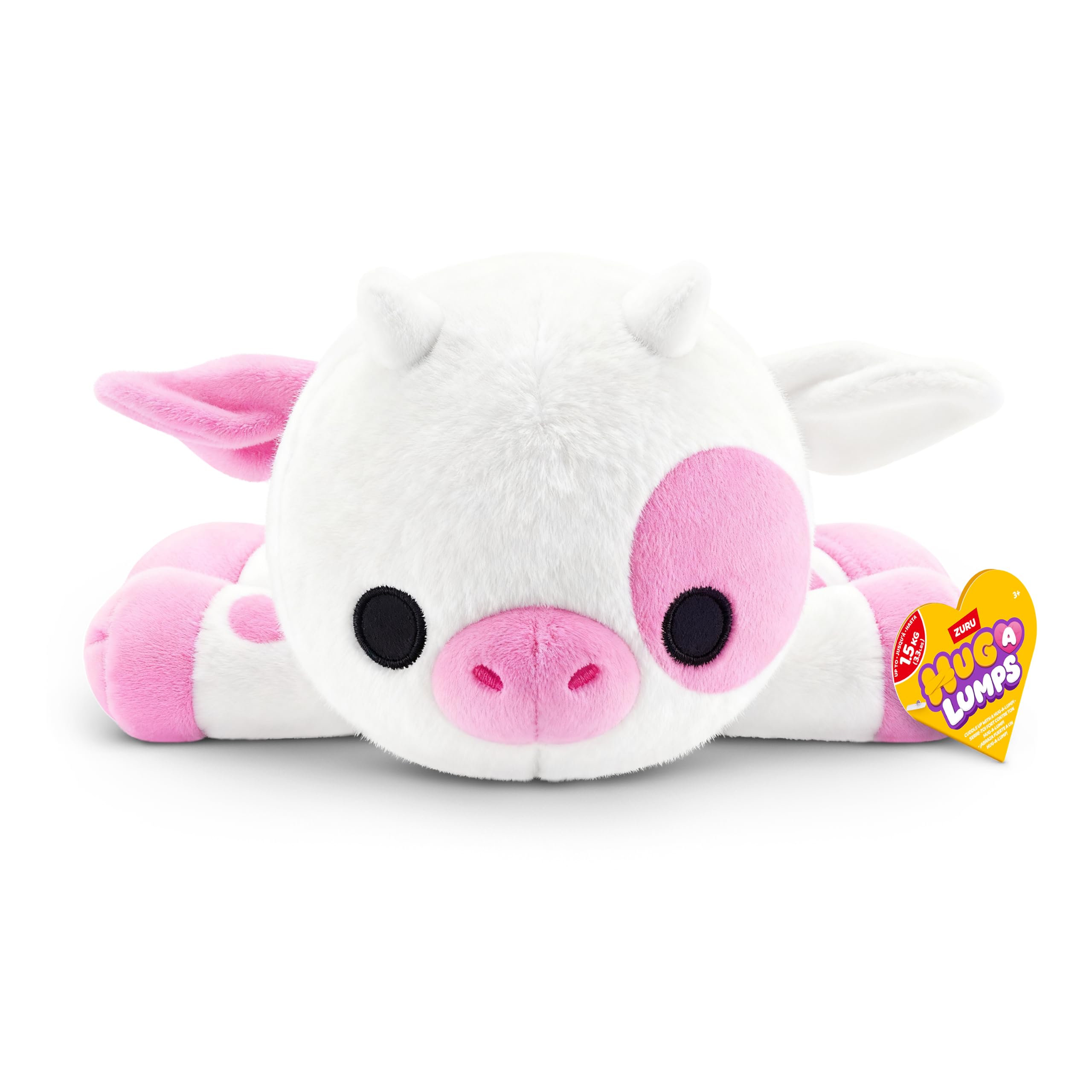 Hug-A-Lumps Cow (Clover) Medium Soft Doll - Weighted Plush for Calm & Comfort 1