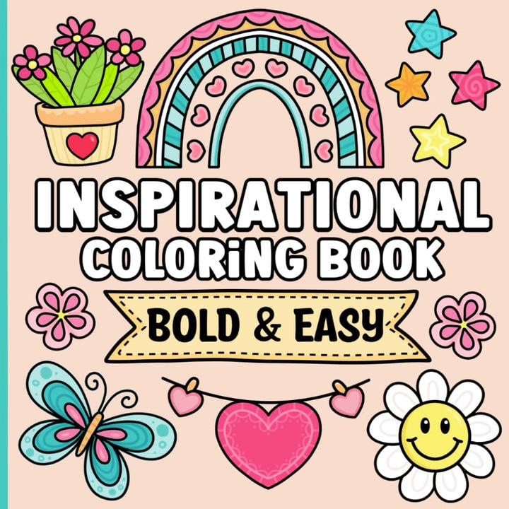 Bold and Easy Inspirational Coloring Book: Simple Large Print Motivational - Independently Published (Paperback)