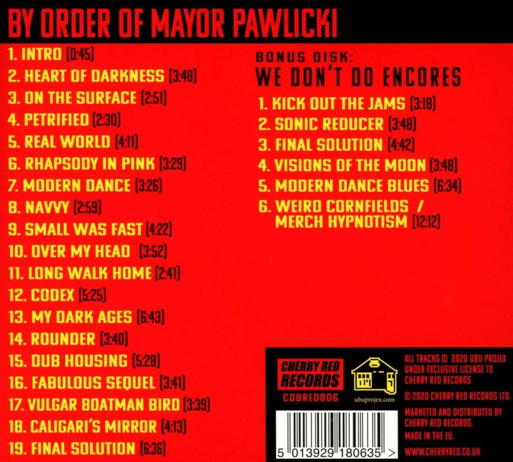 Pere Ubu - By Order Of Mayor Pawlicki In Jarocin [Vinyl]