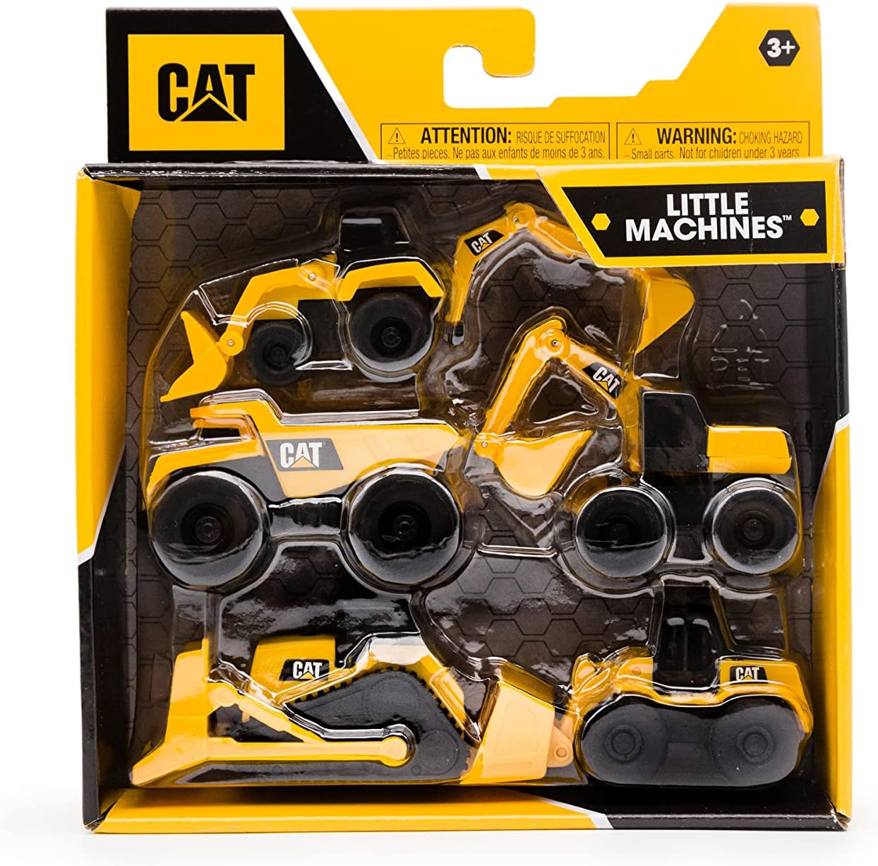 CAT Construction Little Machines 5-Pack - 3" Mini Vehicles for Kids 2+ 3