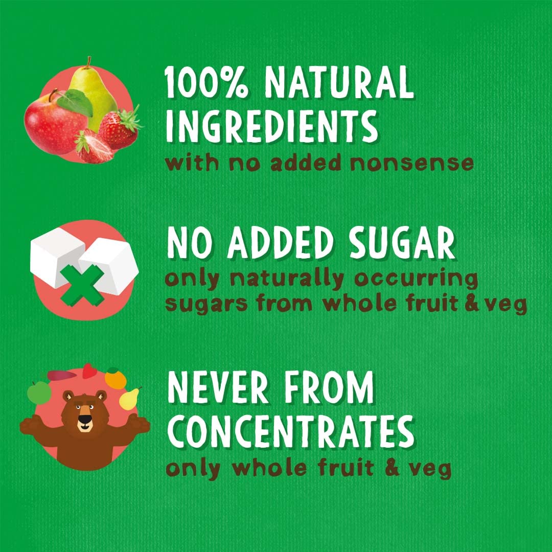 BEAR Strawberry Yoyos - Dried Fruit Rolls - Vegan - 20g (Pack of 45)