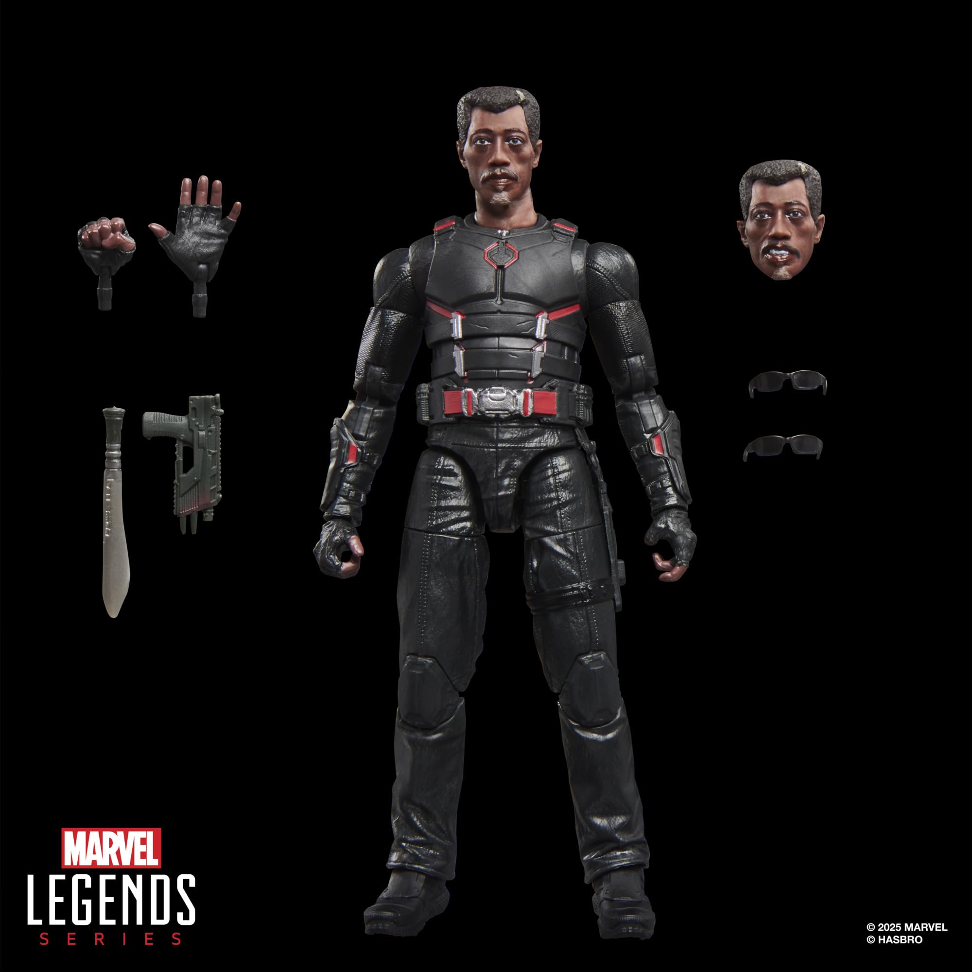 Marvel Legends Marvel's Blade Action Figure - 6-Inch Scale, 7 Accessories, Ages 14+