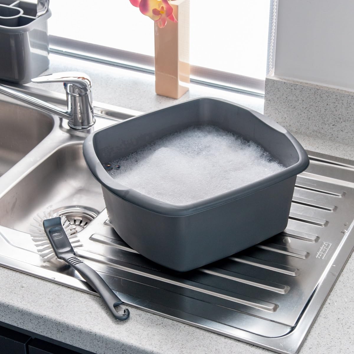 Addis 8L Small Rectangular Bowl Metallic Silver 4