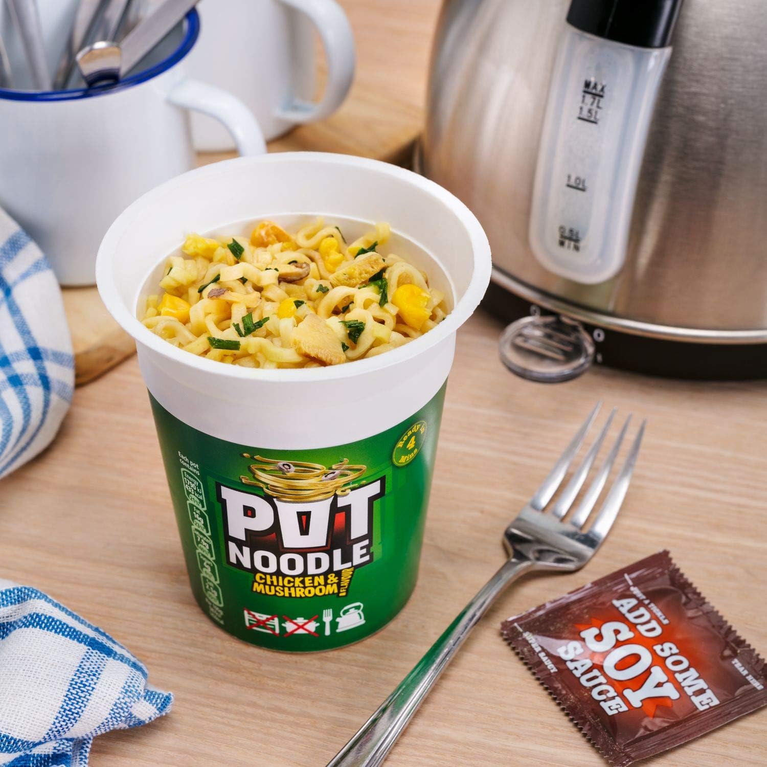 Pot Noodle Chicken & Mushroom Flavour, 12 Pack (12 x 90g) 3