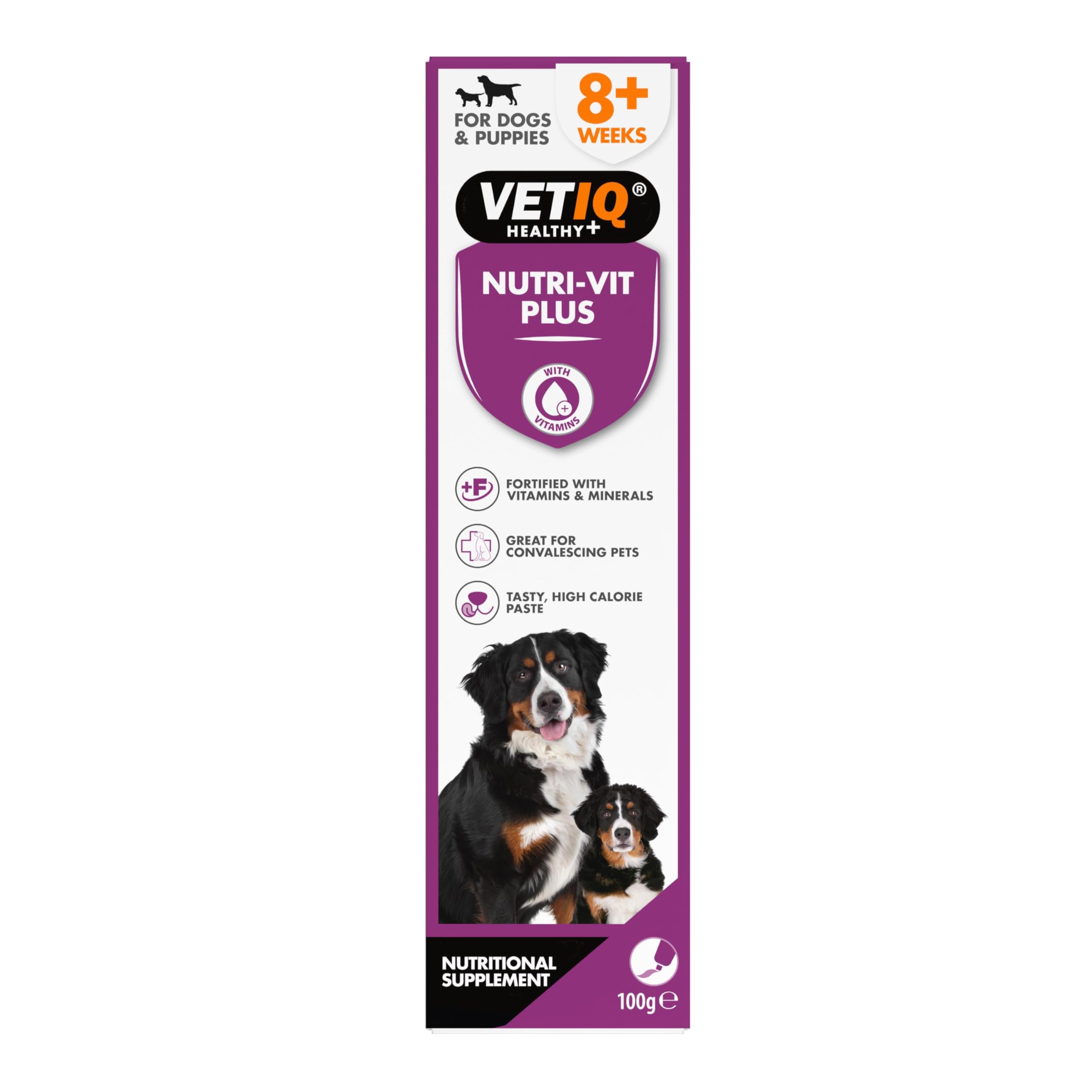 VETIQ Nutri-Vit Plus Vitamin Supplement Paste for Dogs & Puppies | 100g | Appetite Stimulant