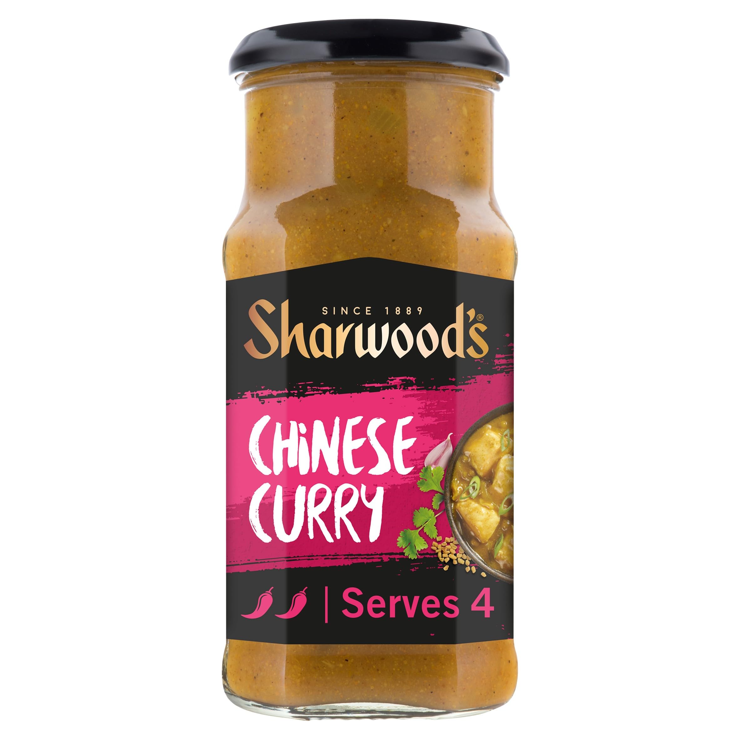 Sharwood's Aromatic Chinese Curry Sauce – Mild Cooking Sauce with Onion & Garlic, 425g