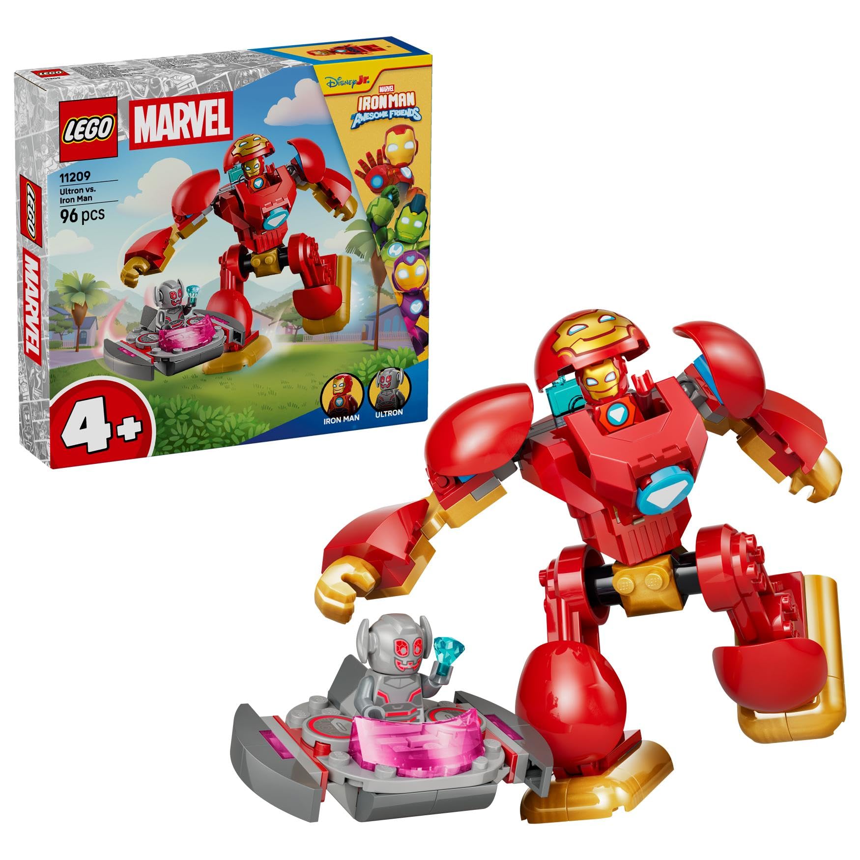 LEGO Marvel Ultron vs. Iron Man Building Set | Ages 4+ | Includes 2 Minifigures & Mech 1