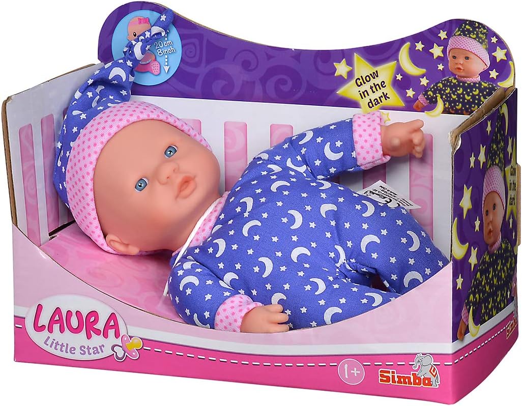 Simba Laura Little Star - Soft Body Doll with Glow in the Dark Romper and Hat 4