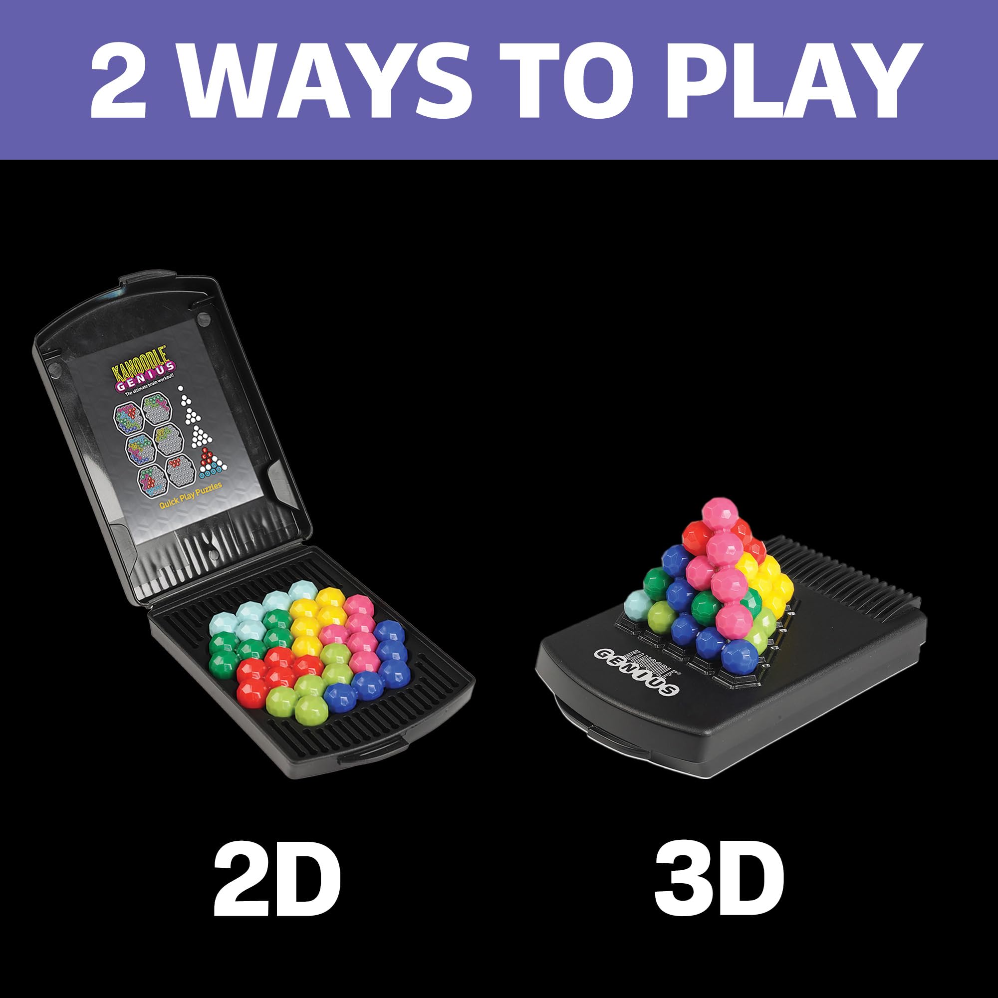 Educational Insights Kanoodle Genius 202 3D Puzzle Game for Ages 8-12 | Solo Play | Portable 3