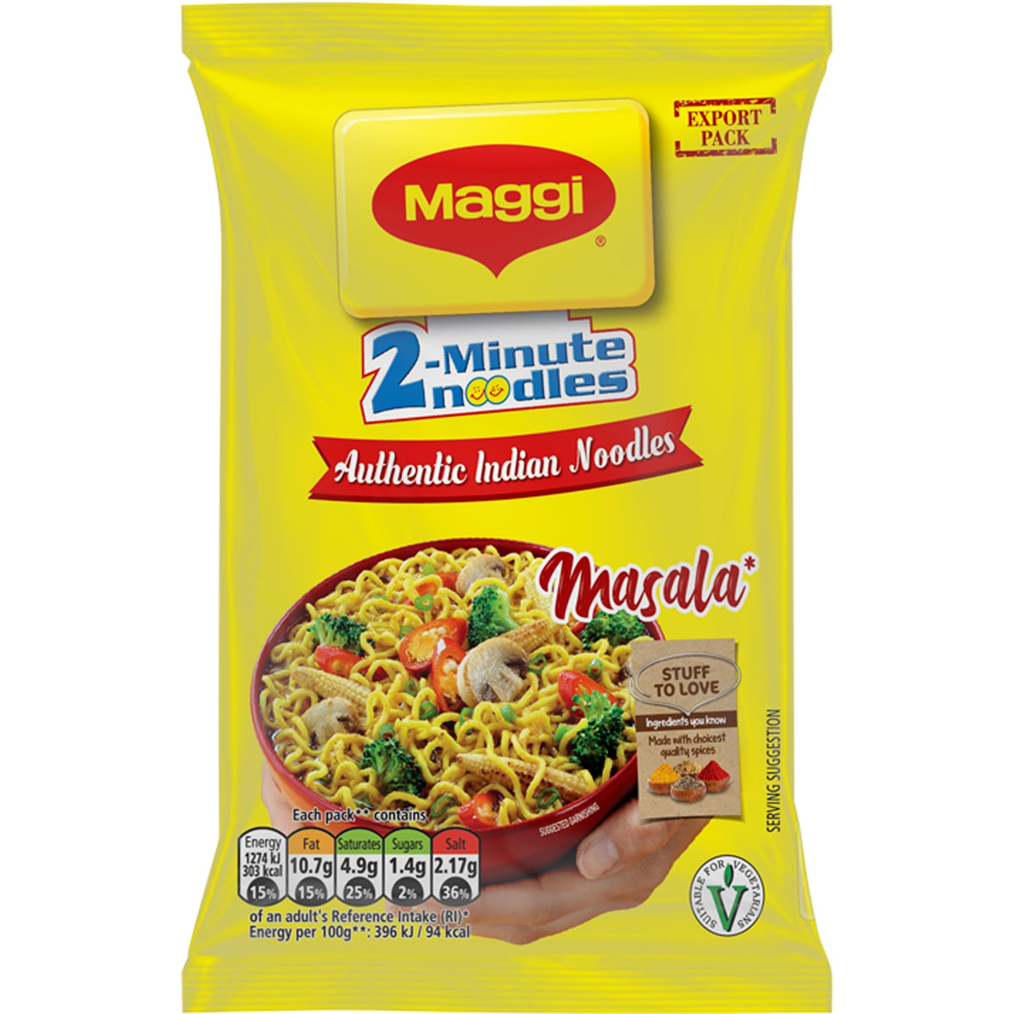 MAGGI 2 Minute Authentic Indian Masala Spicy Instant Noodles - 70g Single Pack 1