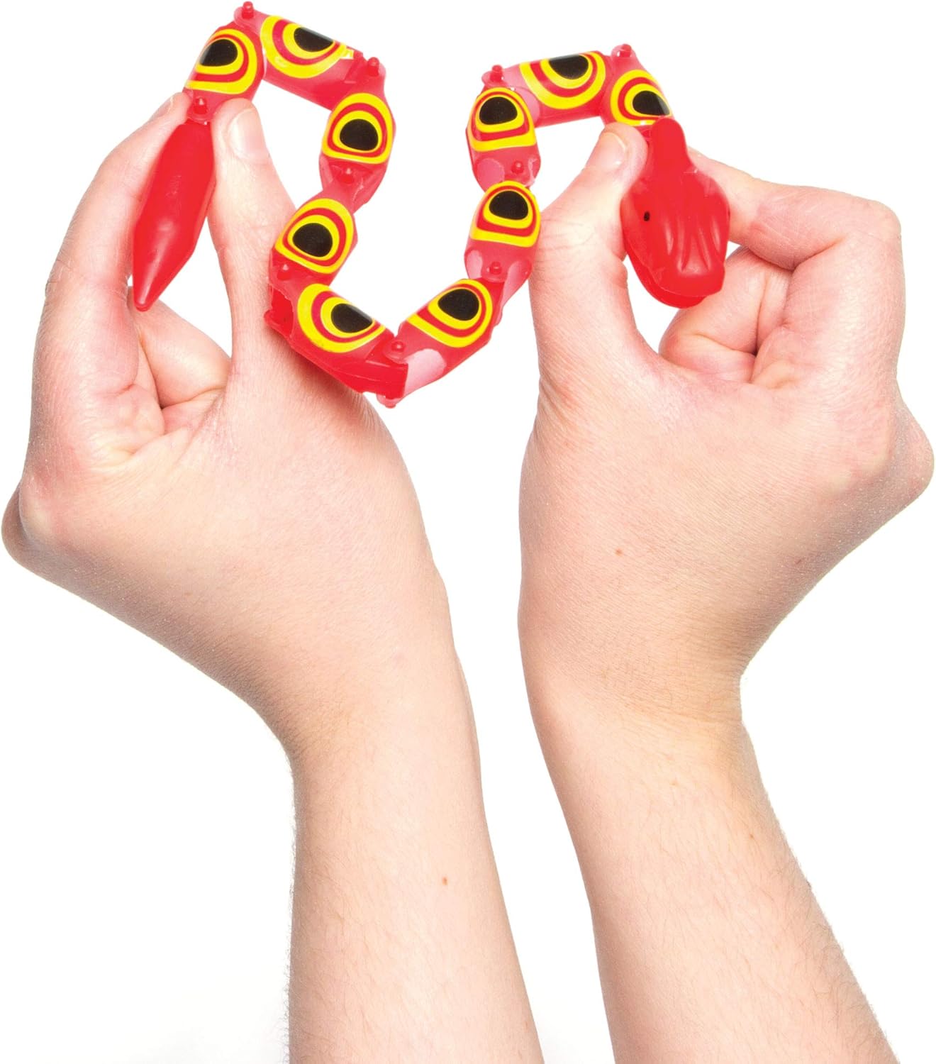 Baker Ross Jointed Wiggly Snakes - Fun Party Filler Toy for Kids (Pack of 10, Assorted Colors)