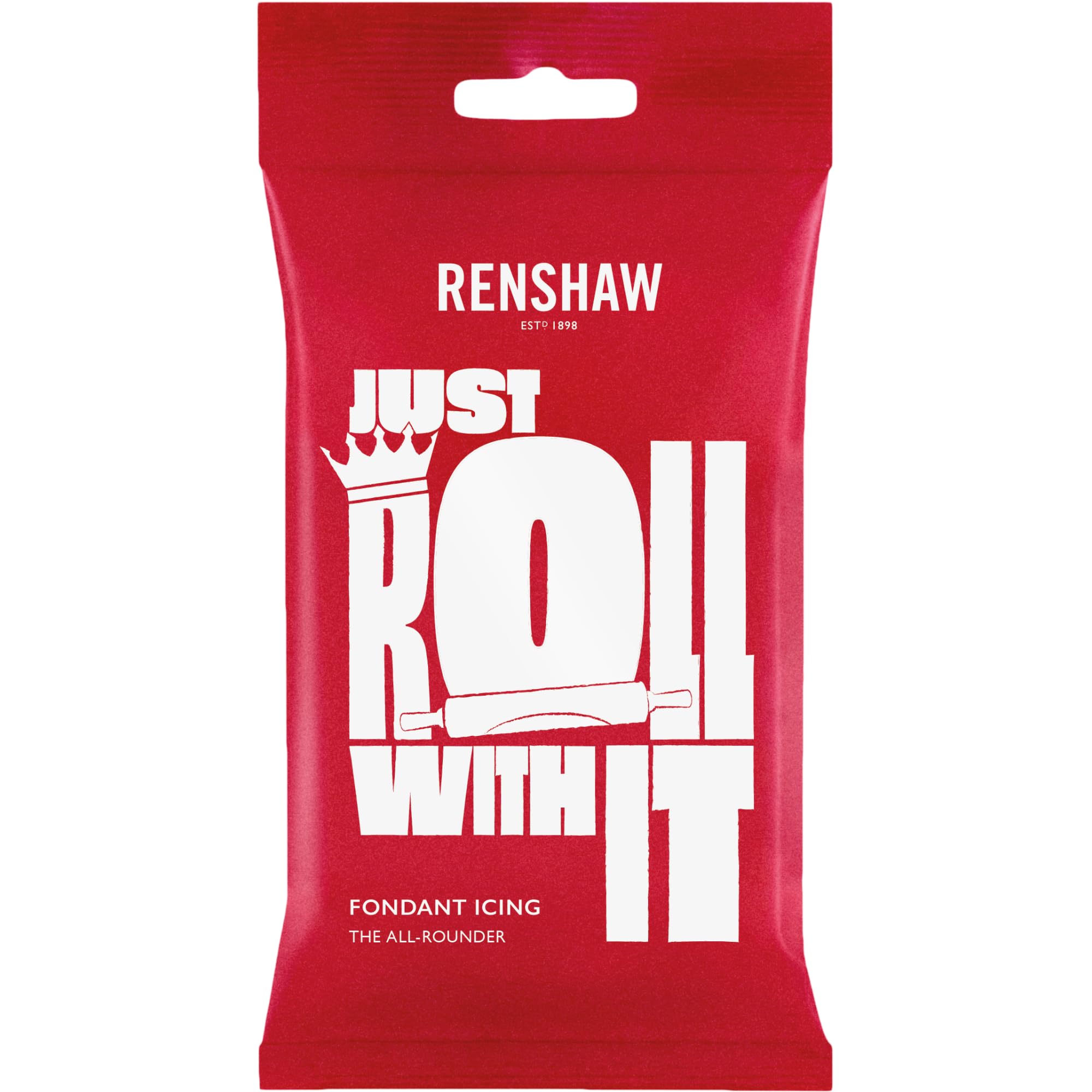 Renshaw White Just Roll With It Fondant Icing, 250g - Vegetarian & Vegan Friendly
