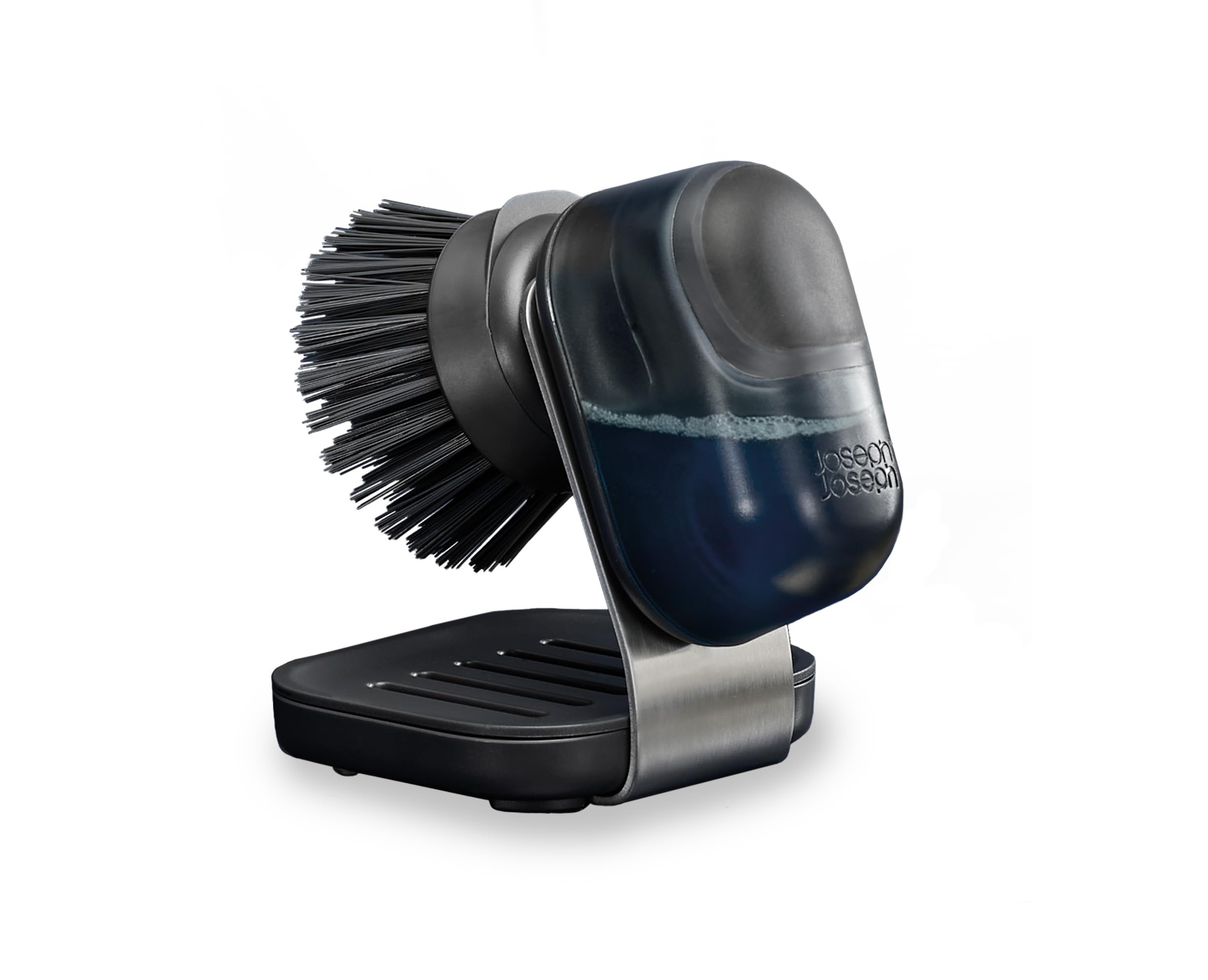 Joseph Joseph SinkTech Soap-Dispensing Palm Brush with Stainless-Steel Stand