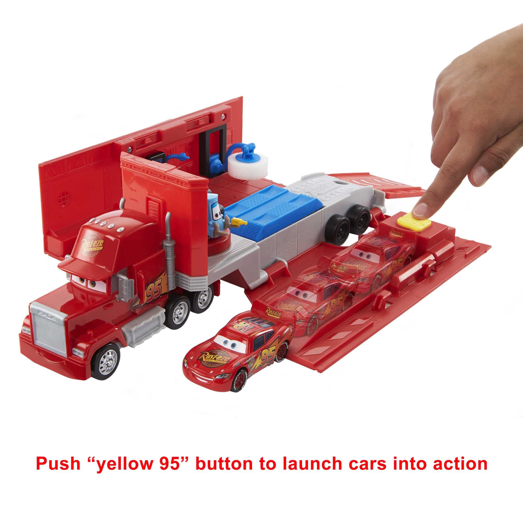 Disney and Pixar Cars Transforming Mack Playset - 2-in-1 Toy Truck & Tune-Up Station for Kids 3+