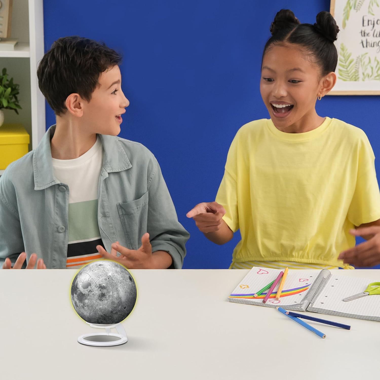 Ravensburger Glow in the Dark Moon 3D Puzzle - 72-Piece Educational Toy for Ages 6+