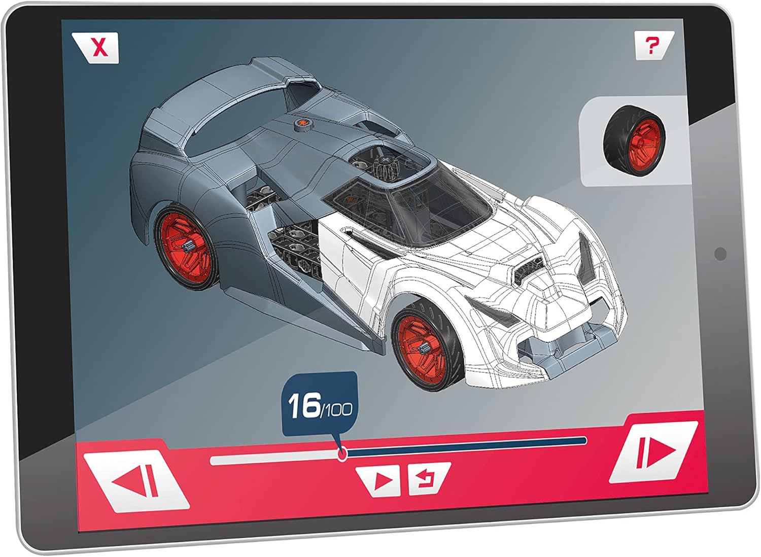 Clementoni Science Museum Mechanics Hypercar Kit - Educational Building Set for Kids 8+