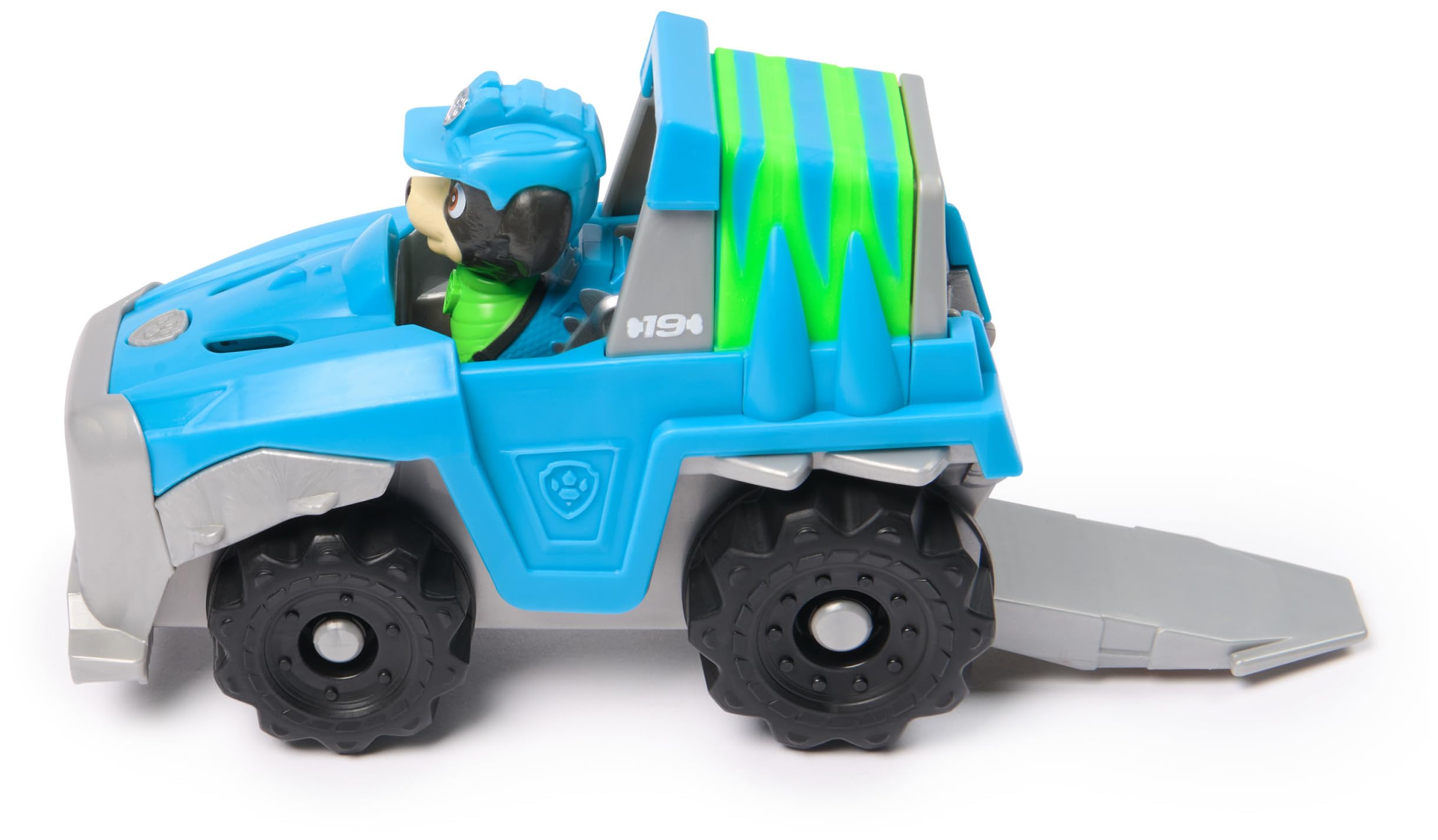 Paw Patrol Rex’s Dinosaur Rescue Vehicle with Collectible Action Figure - Sustainably Made Toy Truck for Kids 3+